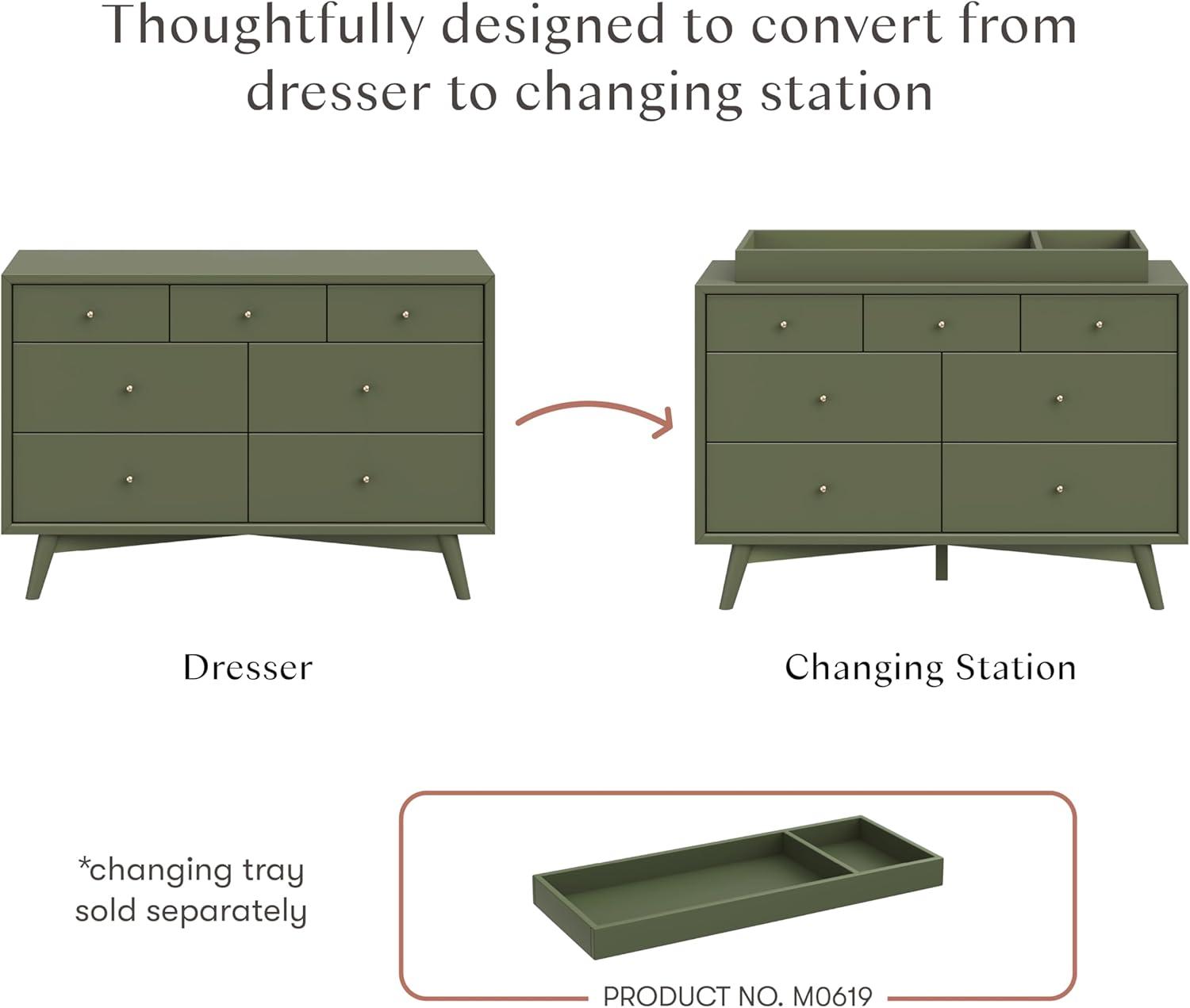 Palma 7 Drawer 53" W Double Dresser