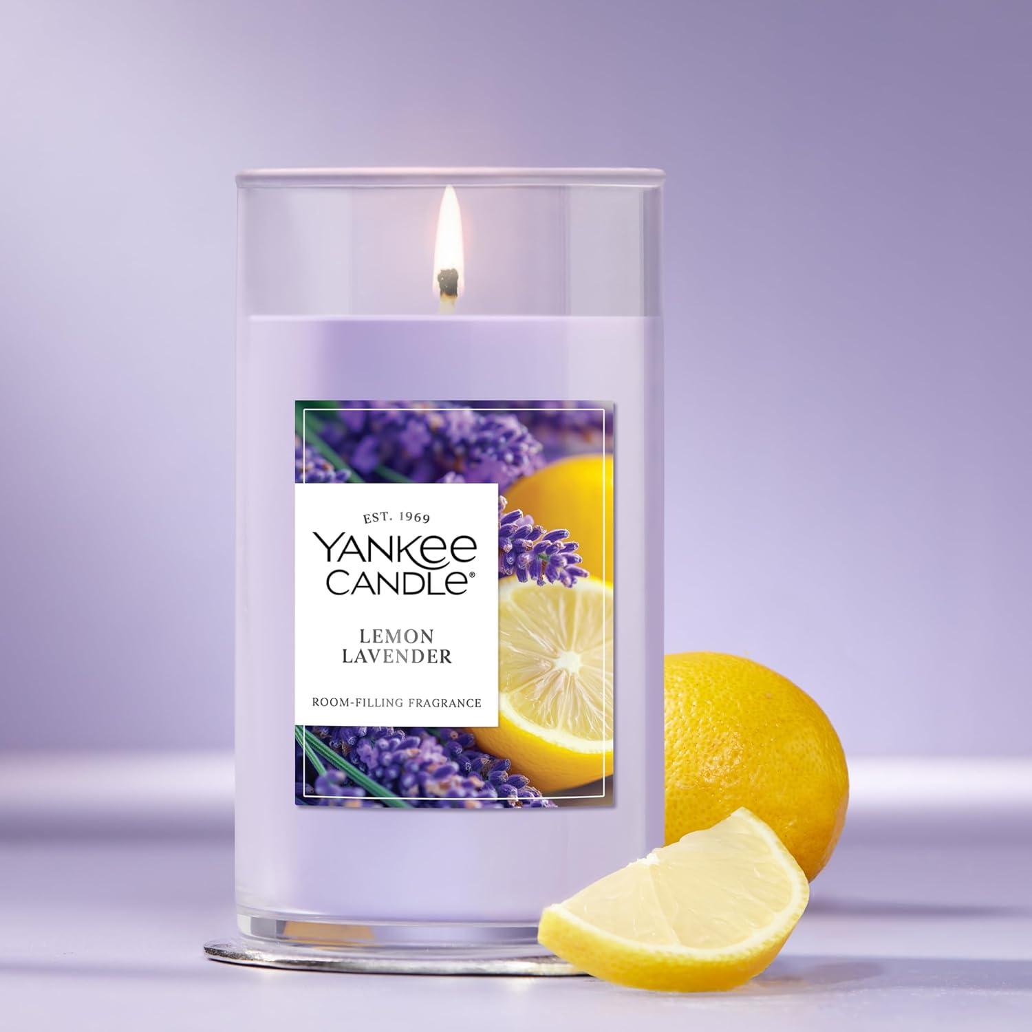Yankee Candle Lemon Lavender Signature Medium Pillar Candle, 14.25oz