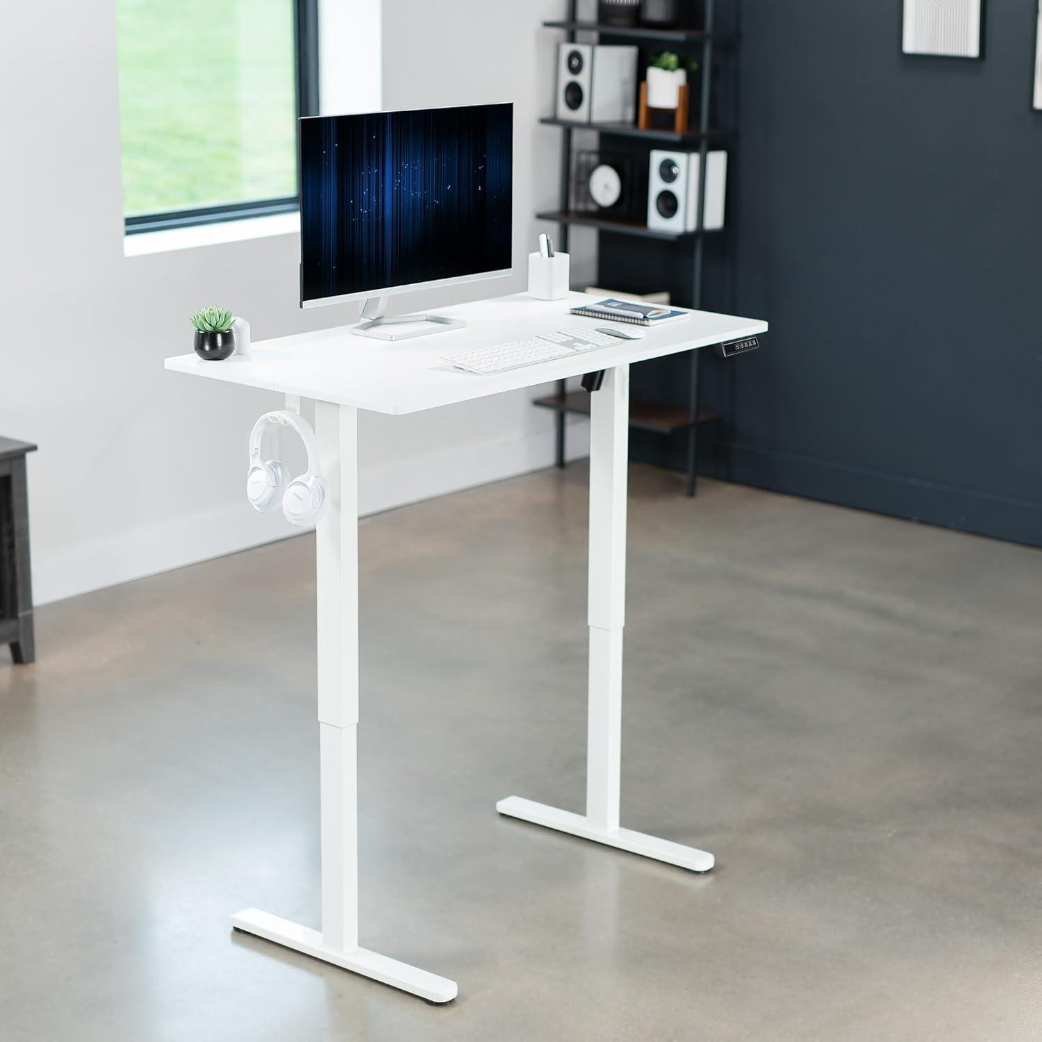 VIVO Electric 44"x 24" Sit Stand Desk, Height Adjustable Workstation (E144B series)