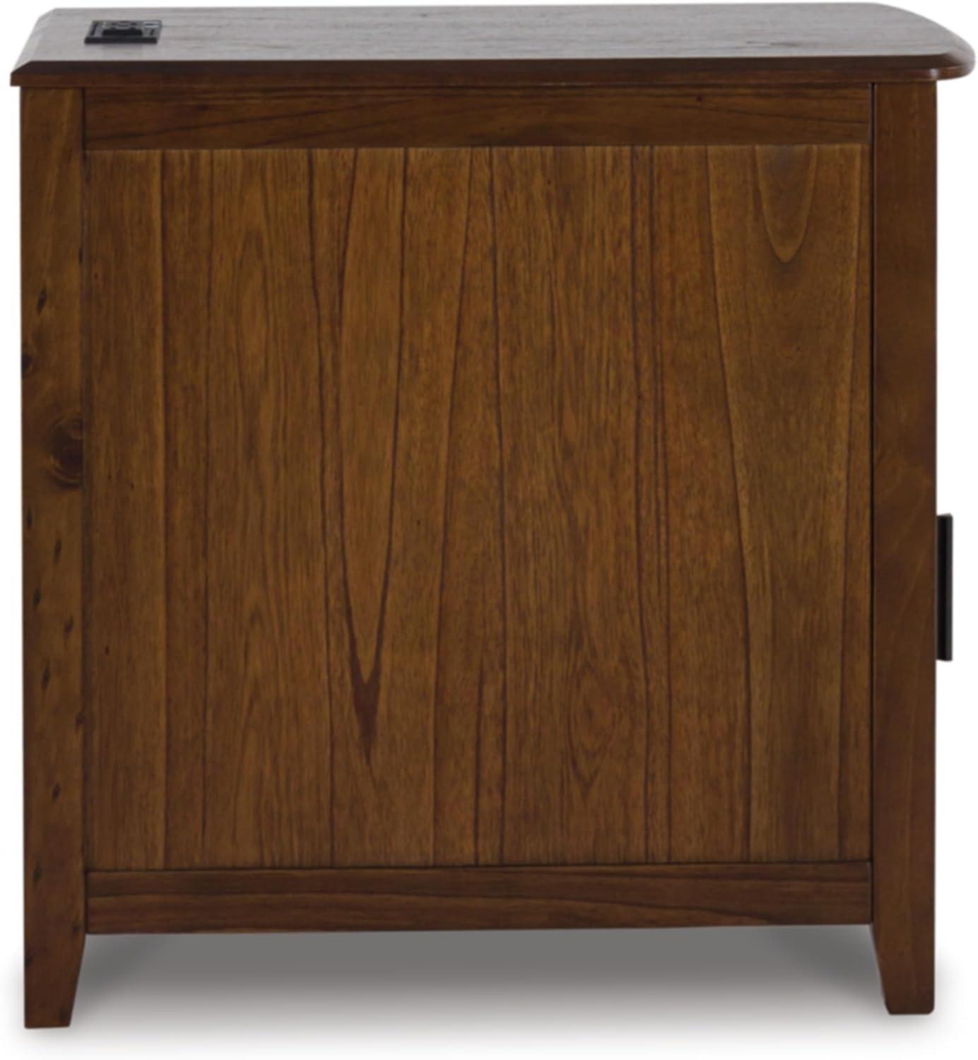 Signature Design by Ashley Casual Devonsted Chairside End Table  Brown