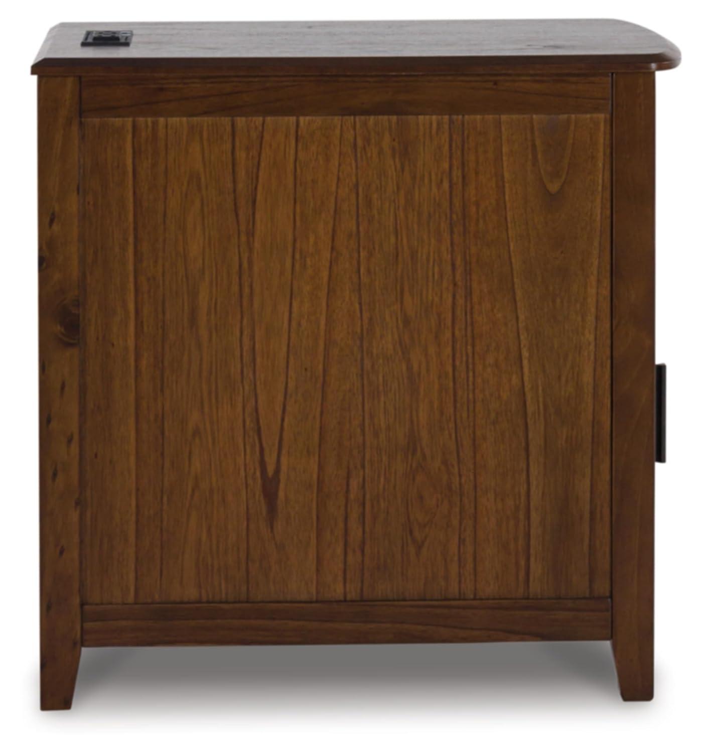 Signature Design by Ashley Casual Devonsted Chairside End Table  Brown