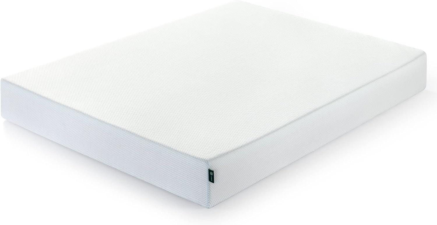 Zinus 10" Calm Green Tea Cooling Gel Memory Foam Mattress, Pressure Relieving, Adult, Full