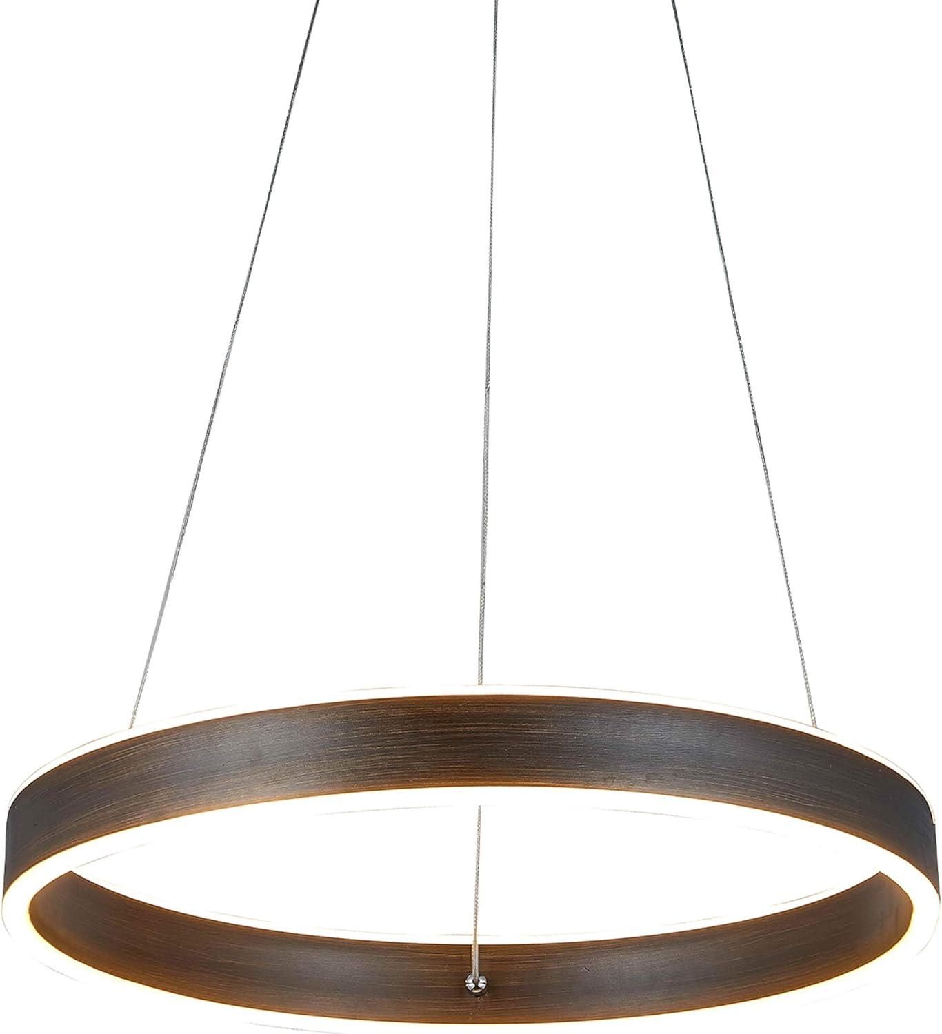 Oil Rubbed Bronze Circular LED Pendant Light