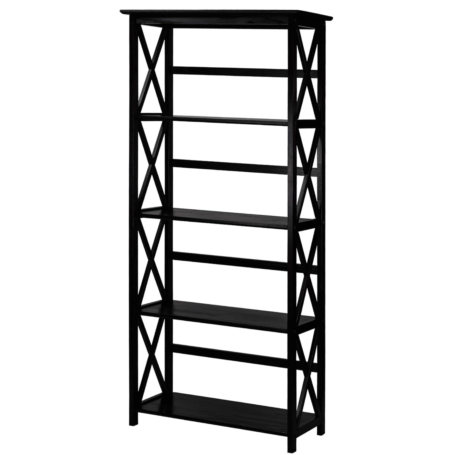 Casual Home Montego 5-Shelf Bookcase - Black