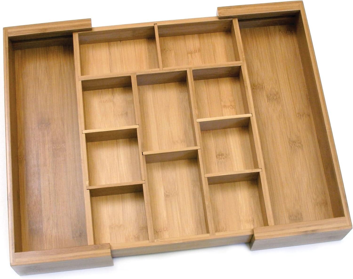 Bamboo Expandable Organizer With Removable Dividers