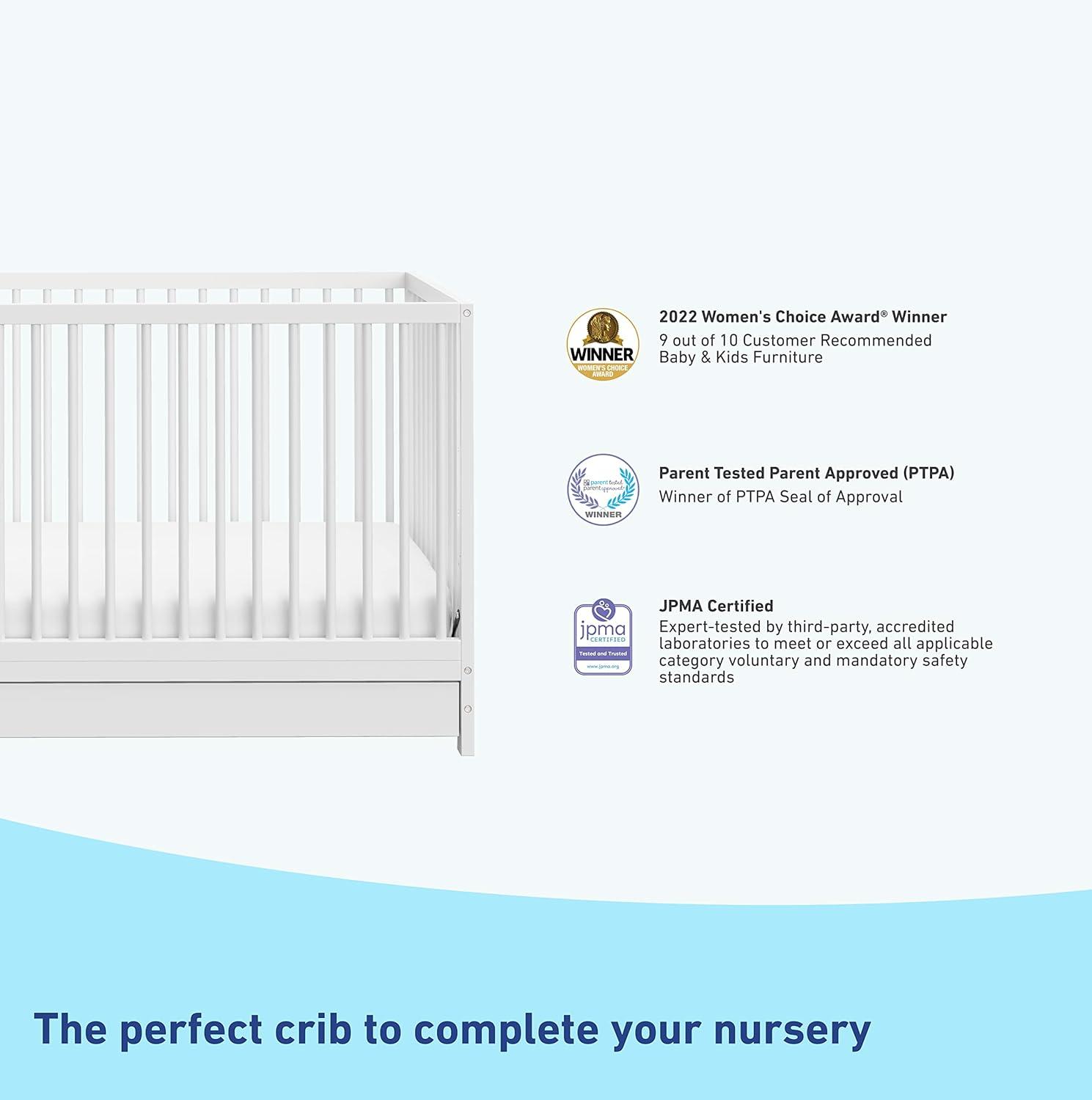 Teddi 5-in-1 Convertible Crib with Storage