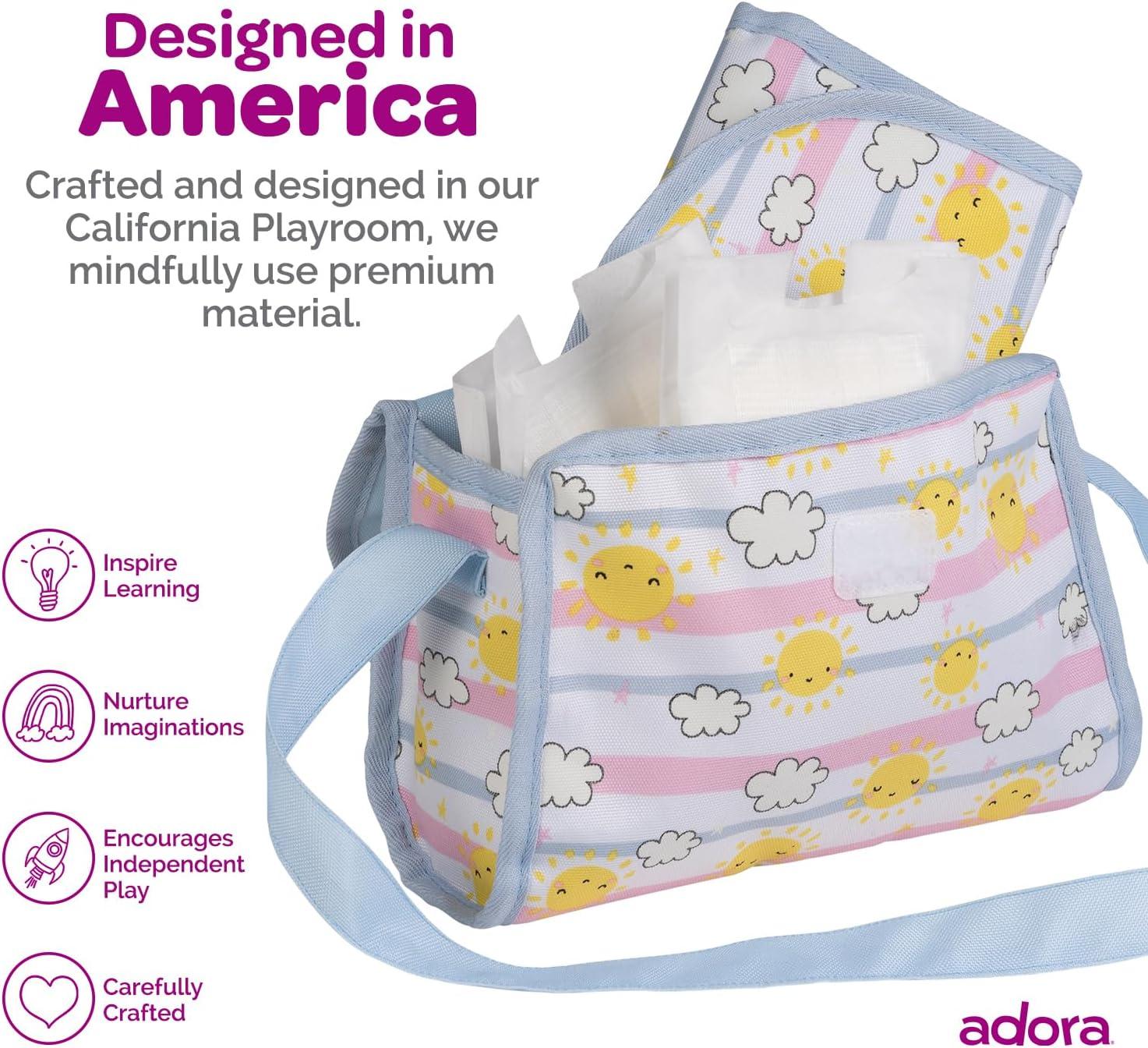 Adora Baby Doll Diaper Bag Set - Color-Changing Sunny Days