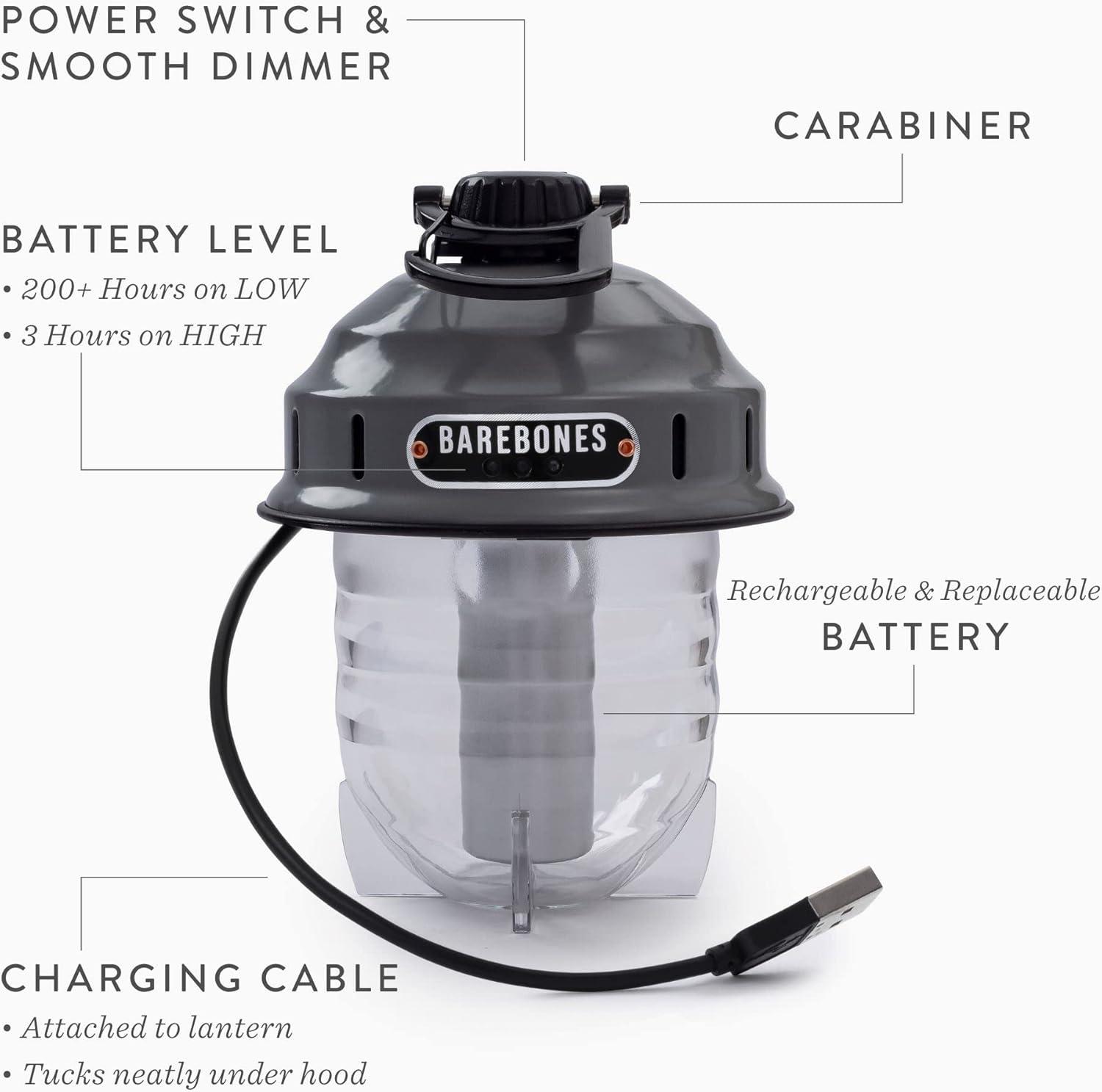 Slate Gray Rechargeable Hanging Camping Lantern