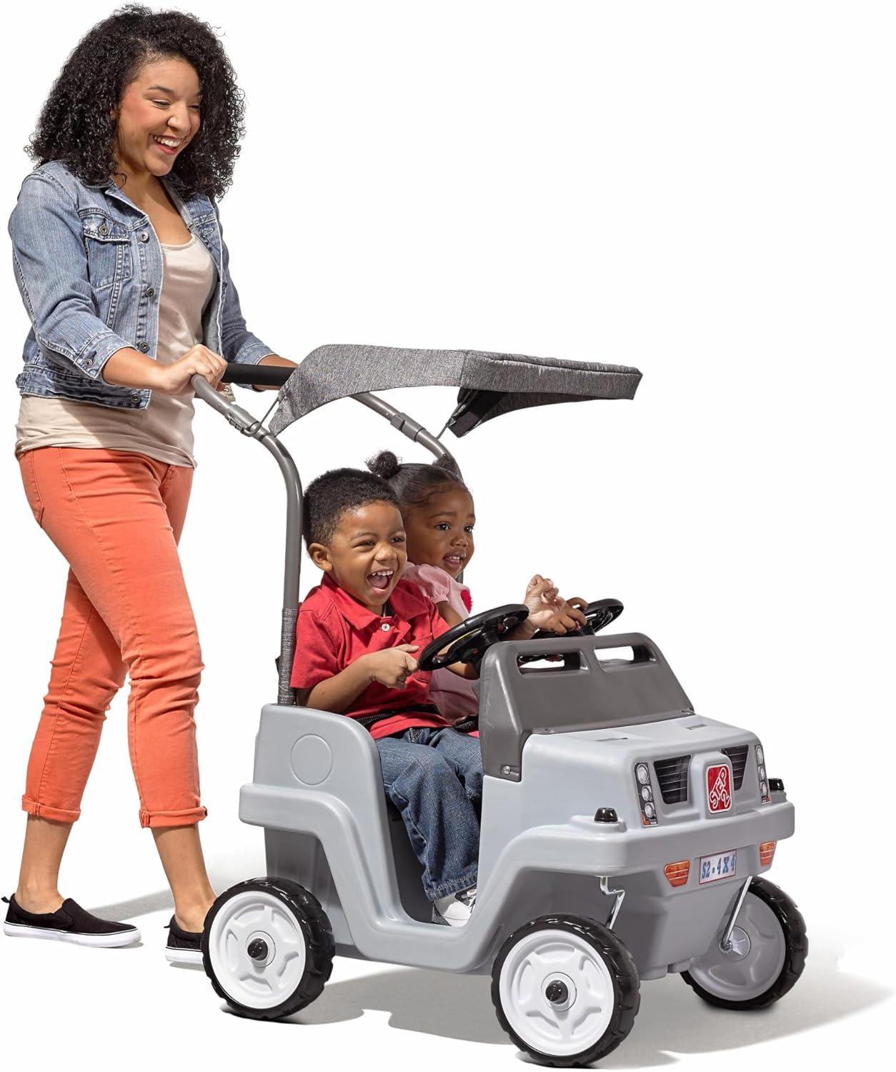 Step2 Side-by-Side Gray Push Around SUV All-Terrain Vehicles Car Push Ride On Toy