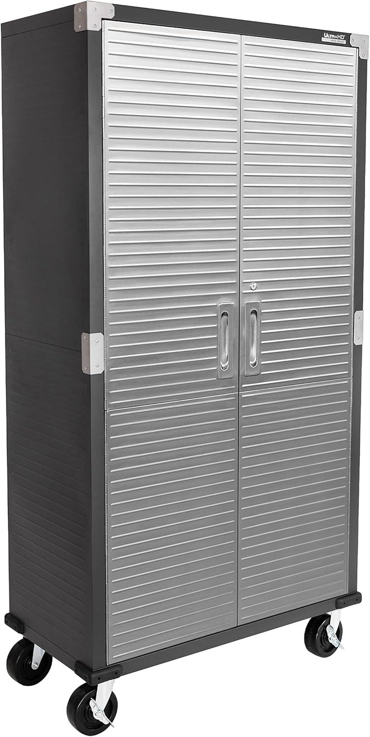 Graphite Steel Lockable Office Storage Cabinet with Adjustable Shelving