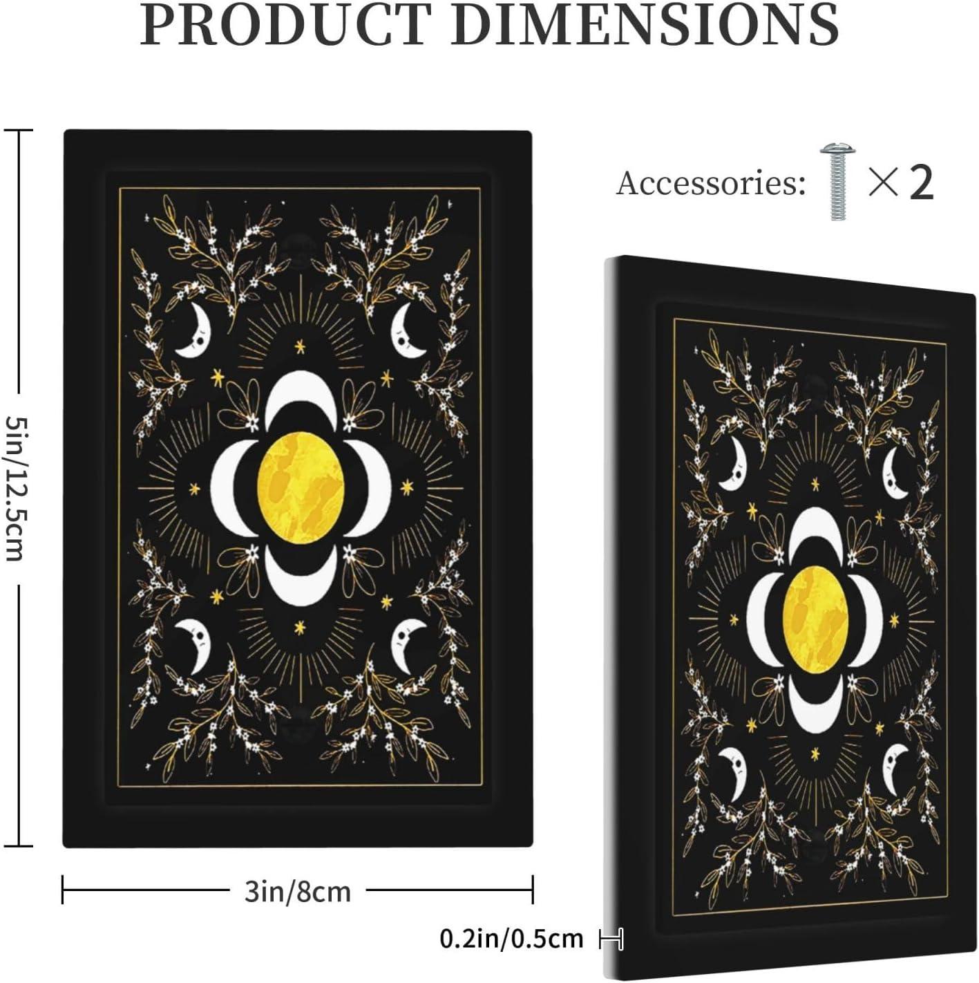 Sunyuer Sea Starfish Beach Decorative Wall Plate, 1 Gang Single Blank Outlet Cover Decorative Switch Plate for Kitchen Bathroom Bedroom, 4.5x2.76 Inch