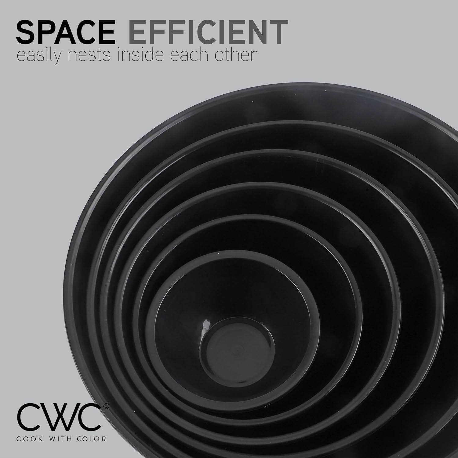 WRIWON 12 Piece Nesting Bowls Set includes 6 Prep Bowls and 6 Lids