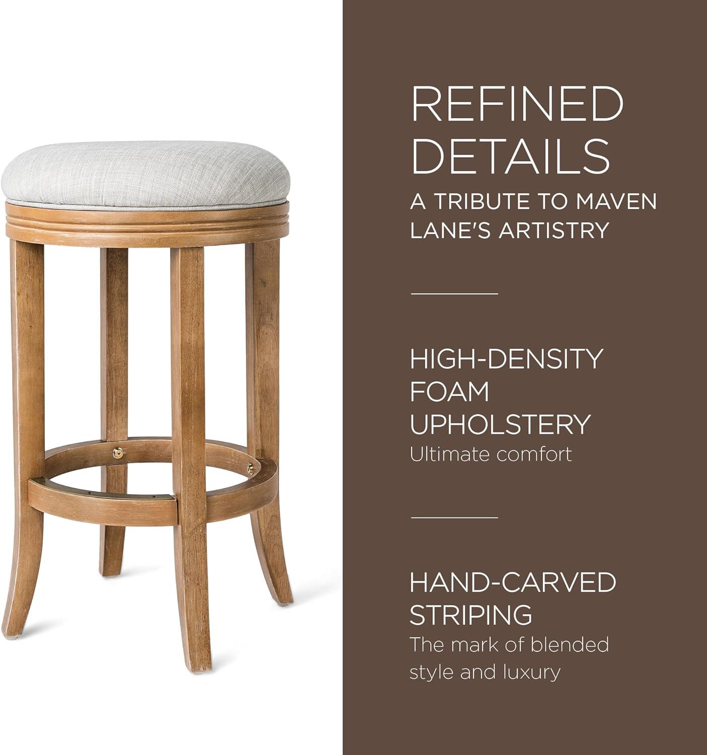 Maven Lane Eva Bar Stool with Fabric Upholstery