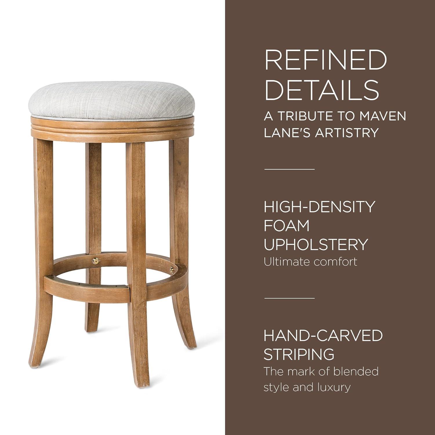 Maven Lane Maven Lane Eva Stool with Fabric Upholstery