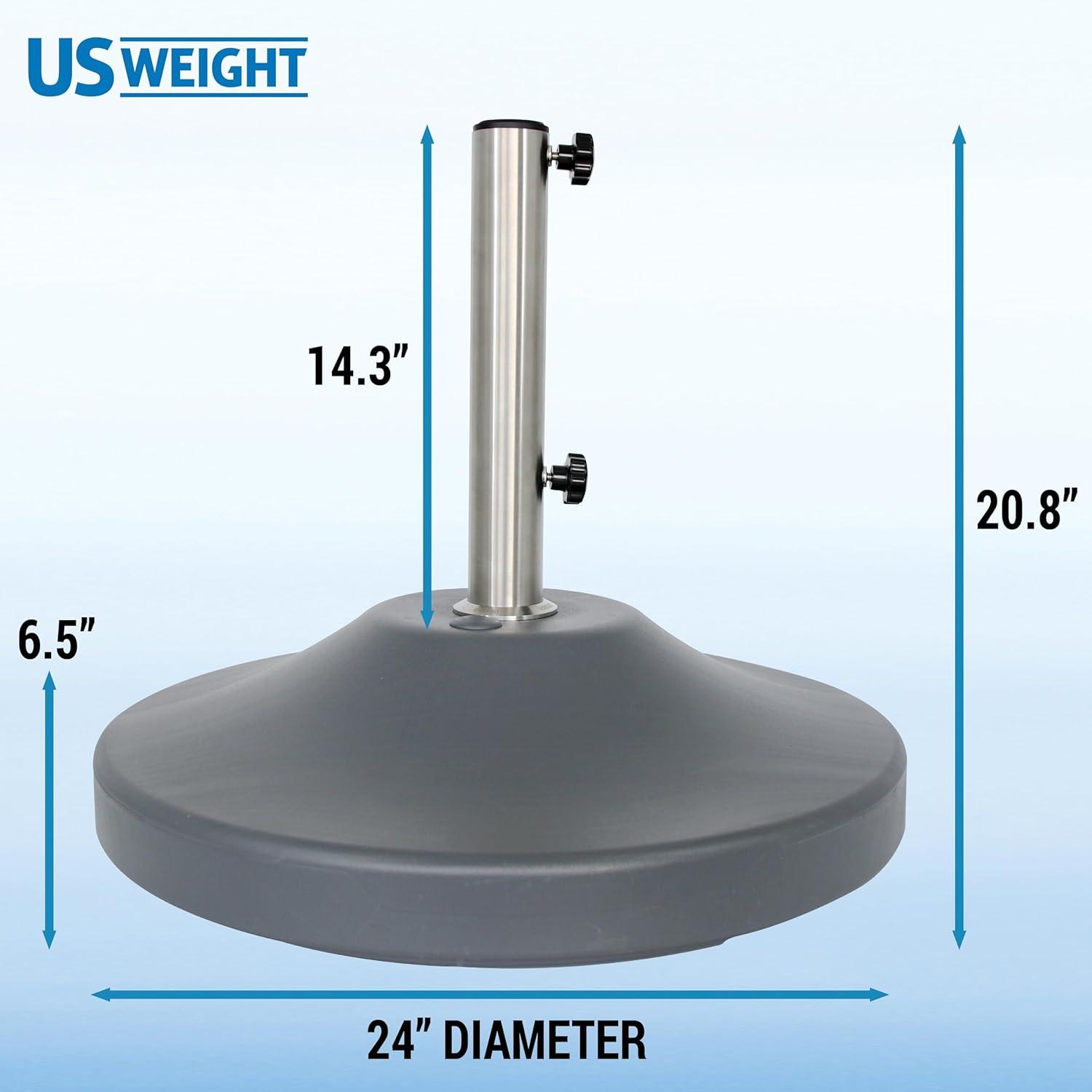 US Weight Fillable 120lb Capacity Free Standing Patio Umbrella Base