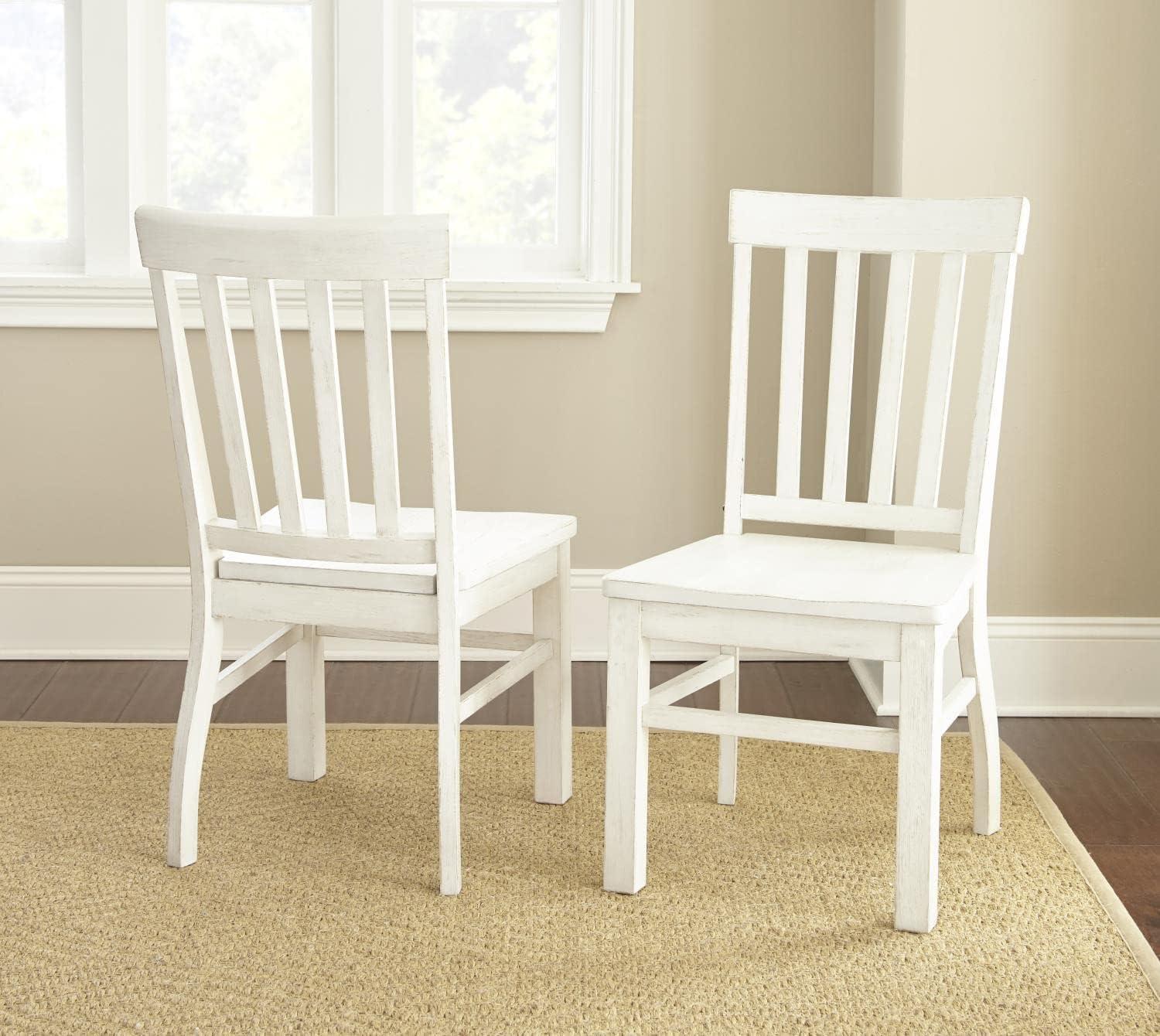 Cayla Two-Tone 7-Piece Dining Set with Antique White Chairs