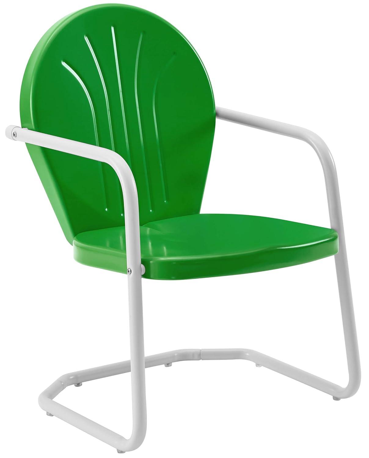 Metal Patio Arm Chair - Green: Crosley, Powder-Coated Steel Frame, UV & Weather-Resistant, 250lb Capacity