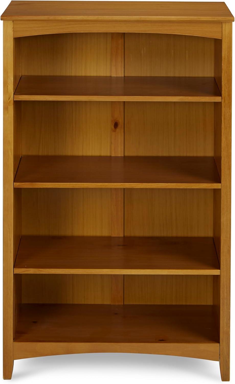 Camaflexi 48” Shaker Style 4-Shelf Wooden Bookcase Closed Back Storage Shelf, Brown