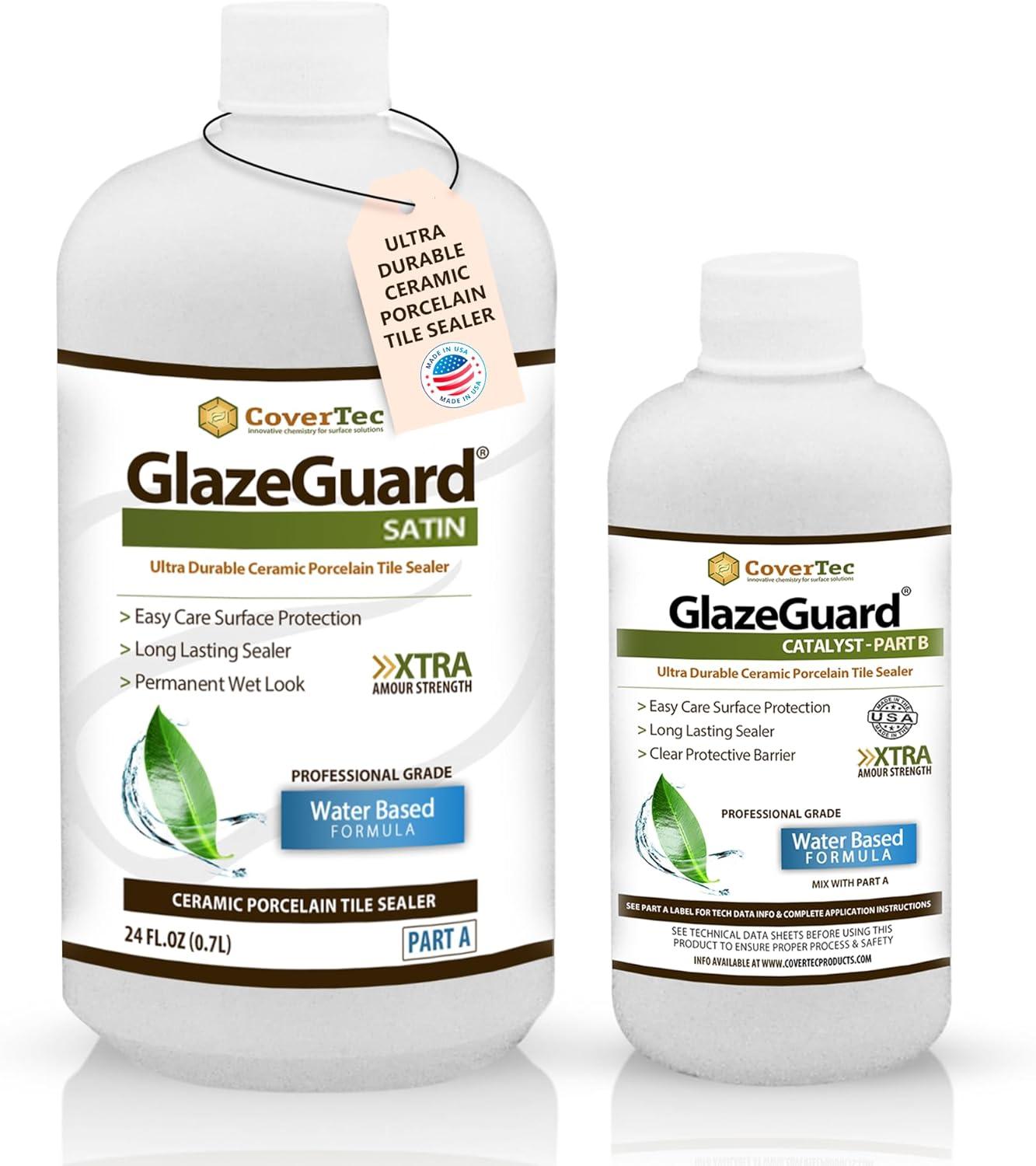 CoverTec GlazeGuard Gloss Ceramic & Porcelain Tile Sealer, Wet Look, 32 oz
