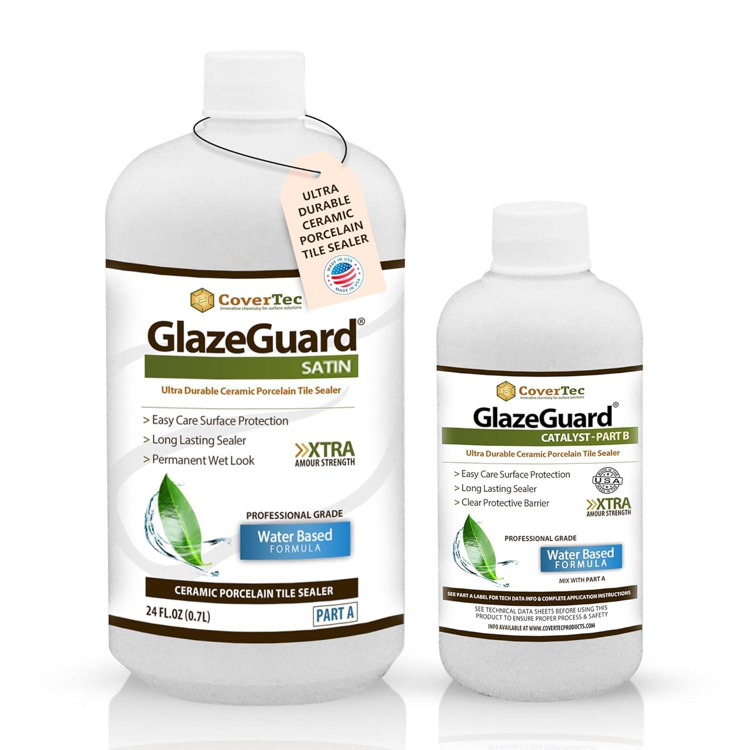 CoverTec GlazeGuard Gloss Ceramic & Porcelain Tile Sealer, Wet Look, 32 oz