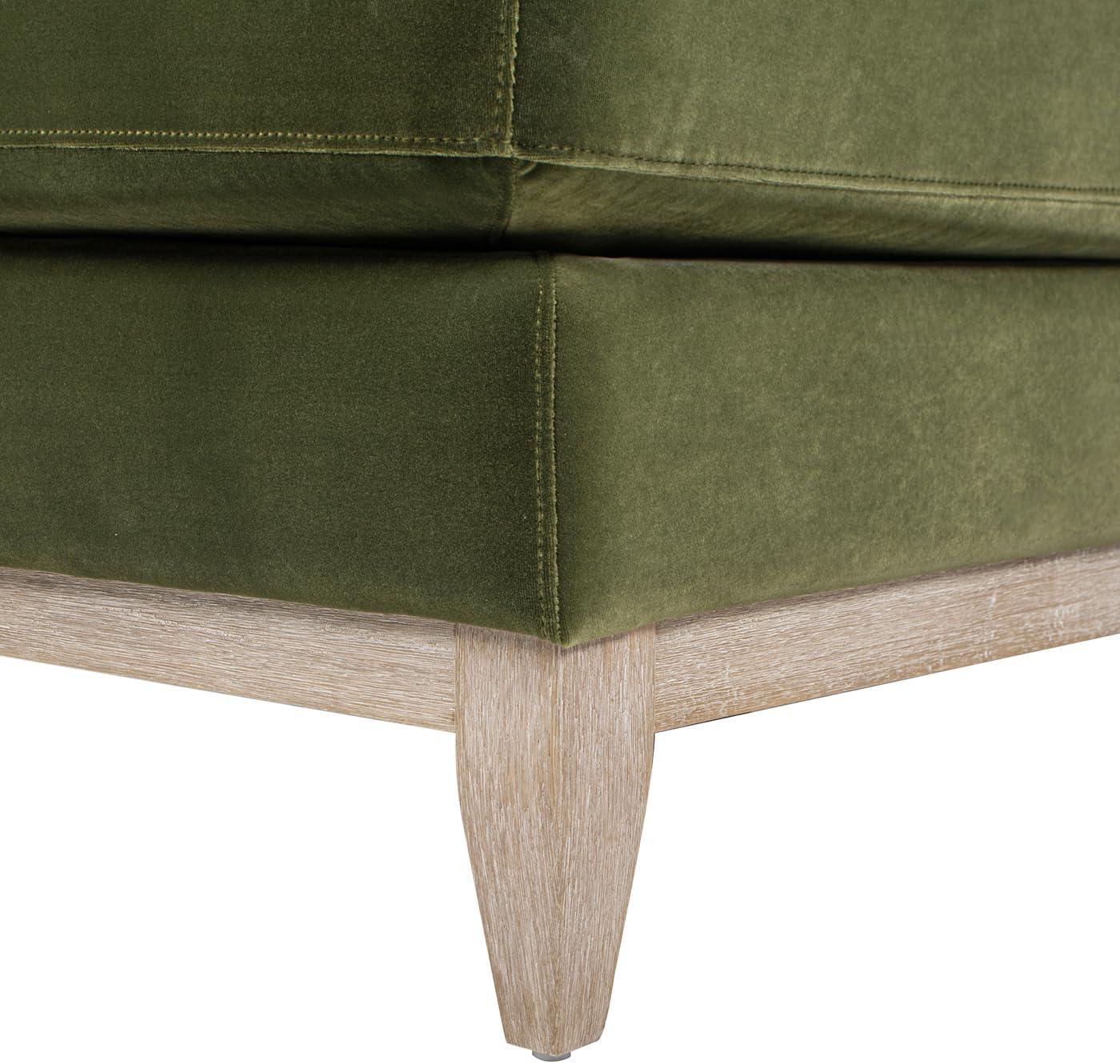 Jennifer Taylor Home Pasadena Modern Farmhouse Chaise Lounge Chair, Olive Green