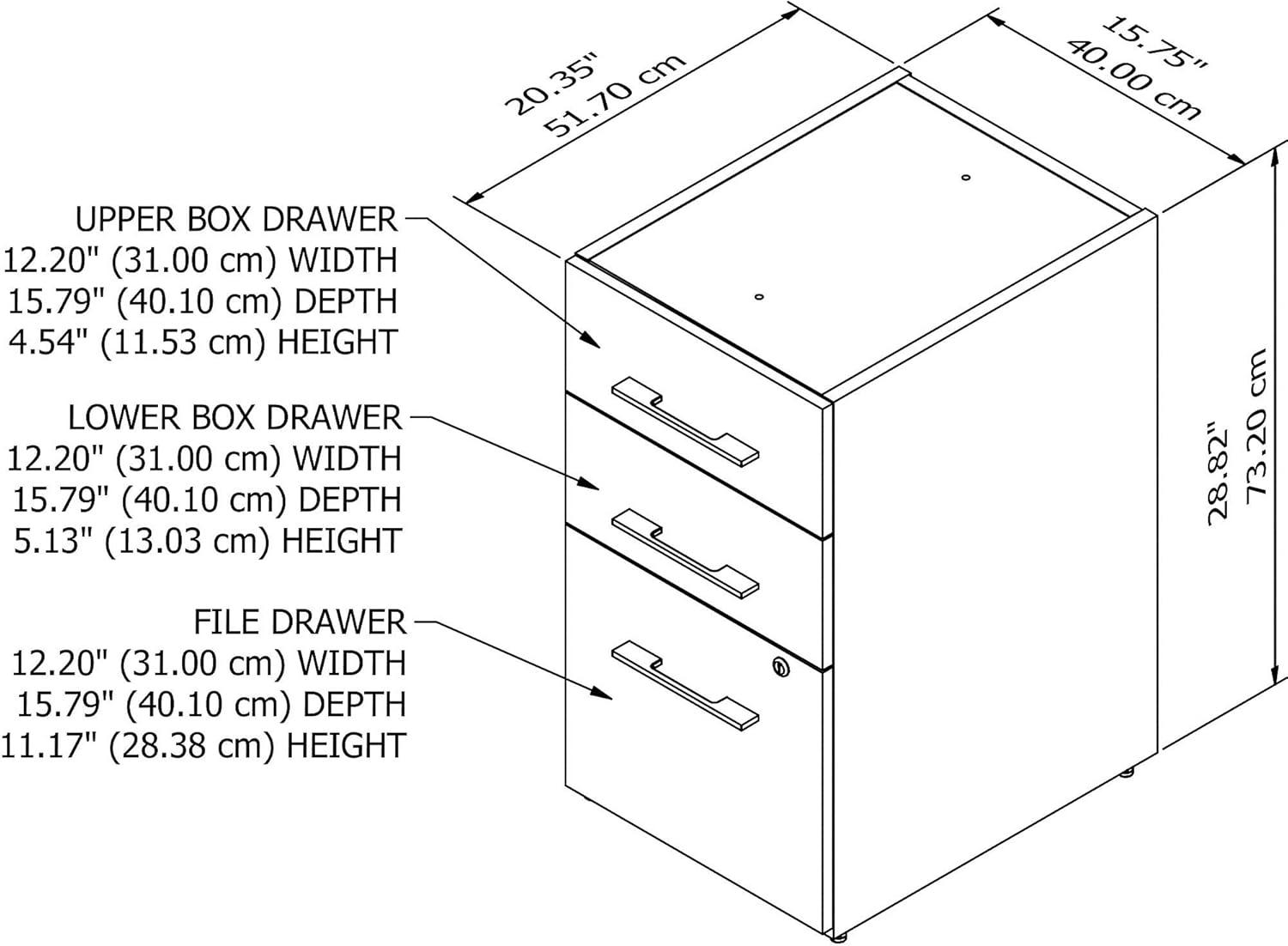 Office 500 16'' Wide 3 -Drawer File Cabinet