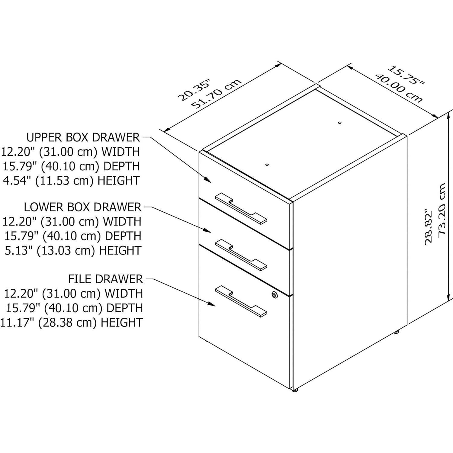 Office 500 16'' Wide 3 -Drawer File Cabinet