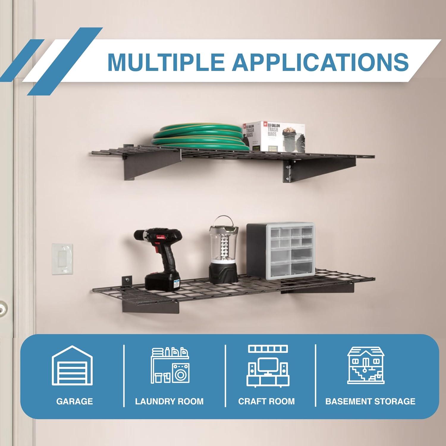 Hyloft HyLoft Steel Wall Garage Storage Shelves, Pack of 2-Shelves (Set of 2)