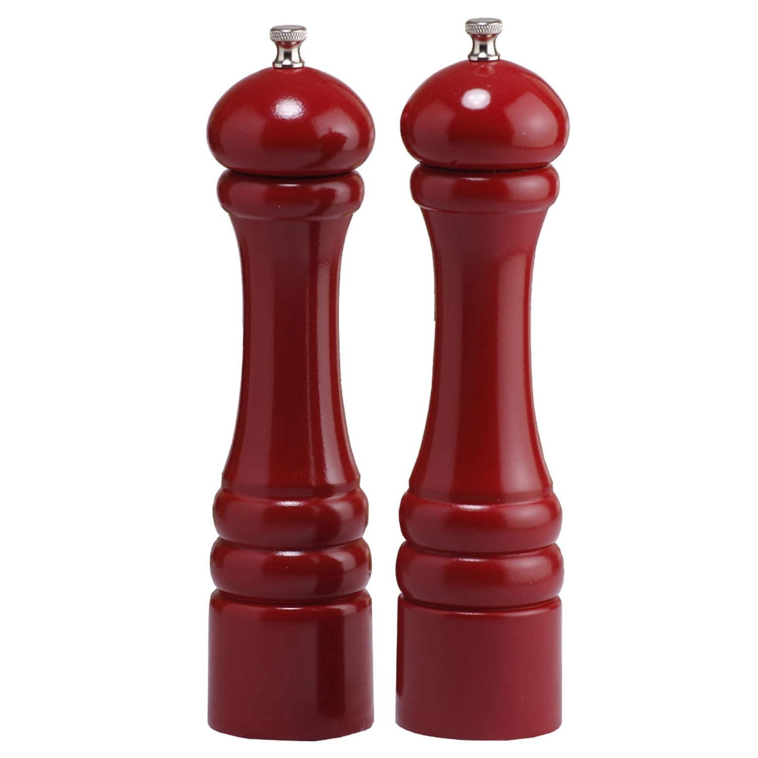 Chef Specialties - 10600 - Autumn Hues - 10 Inch - Pepper Mill and Salt Shaker Set - Candy Apple
