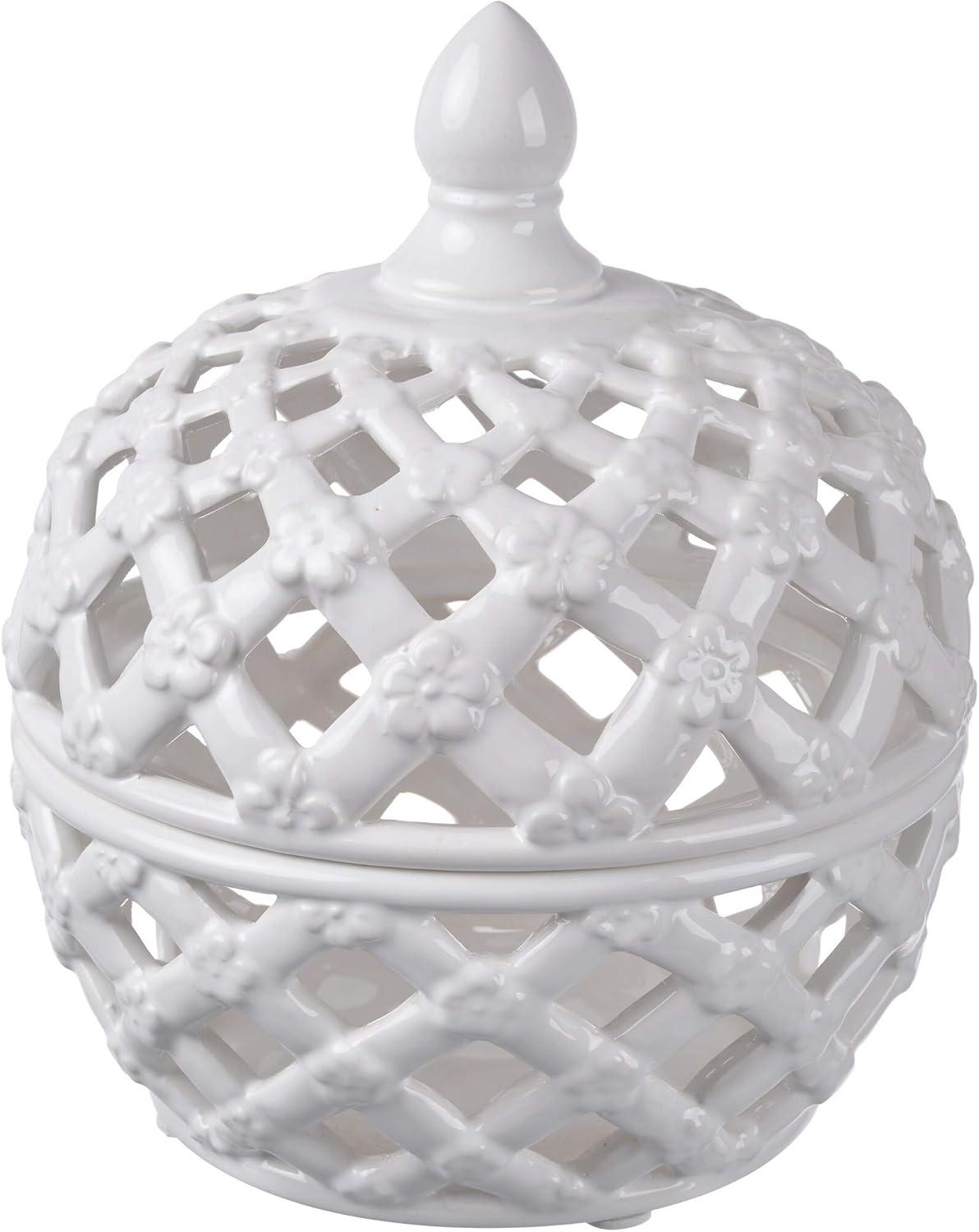 A&B Home Ballas Bird Lidded Jar, Small-Color:Mint,Style:Modern Chic