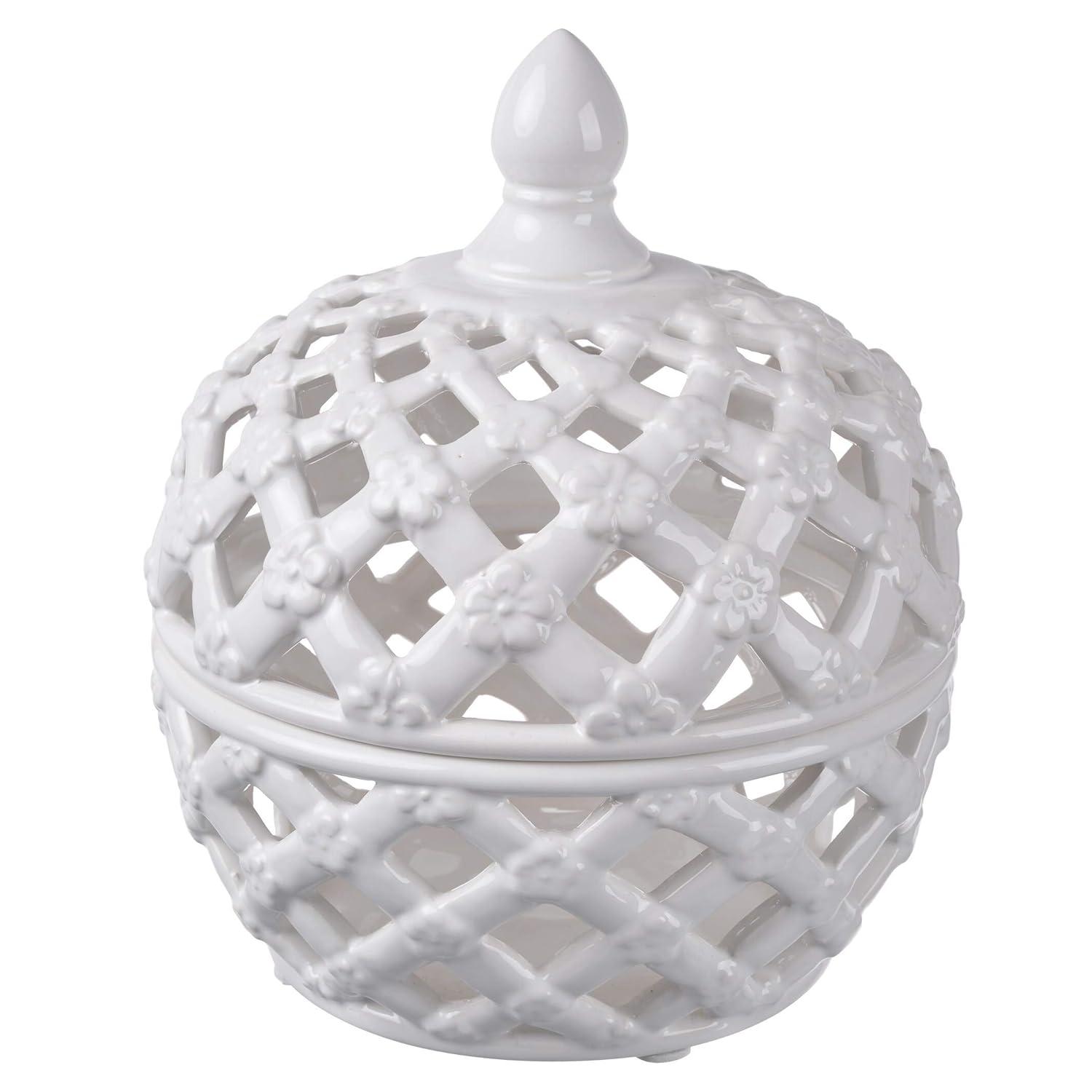 A&B Home Ballas Bird Lidded Jar, Small-Color:Mint,Style:Modern Chic