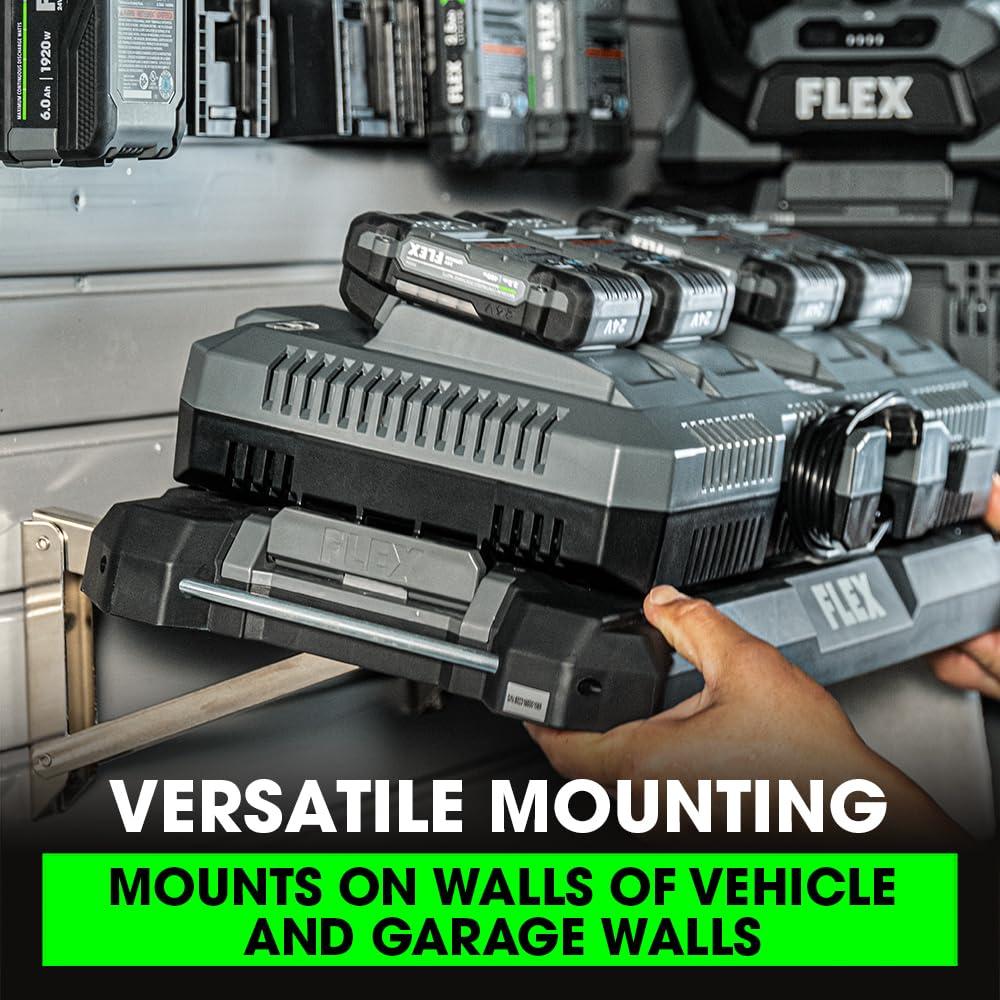 Flex Black and Gray Folding Rack Shelf with Quick-Connect Latch