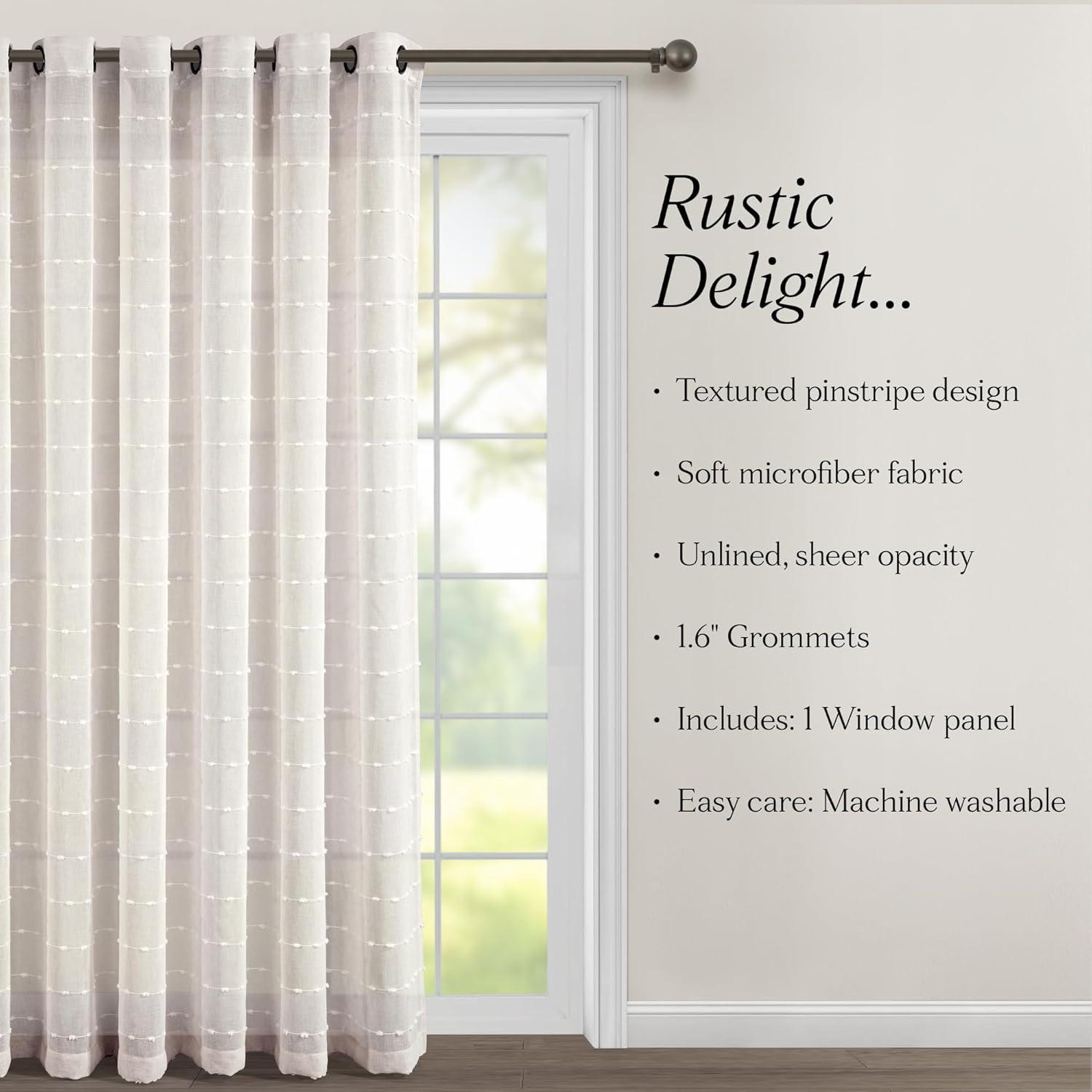 Lush Decor Solid Sheer Grommet Curtain Panels