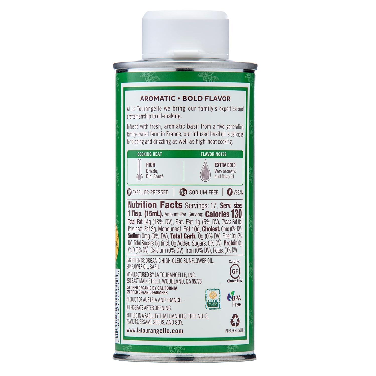 La Tourangelle Basil Infused Oil, 8.45 fl oz (250 ml)