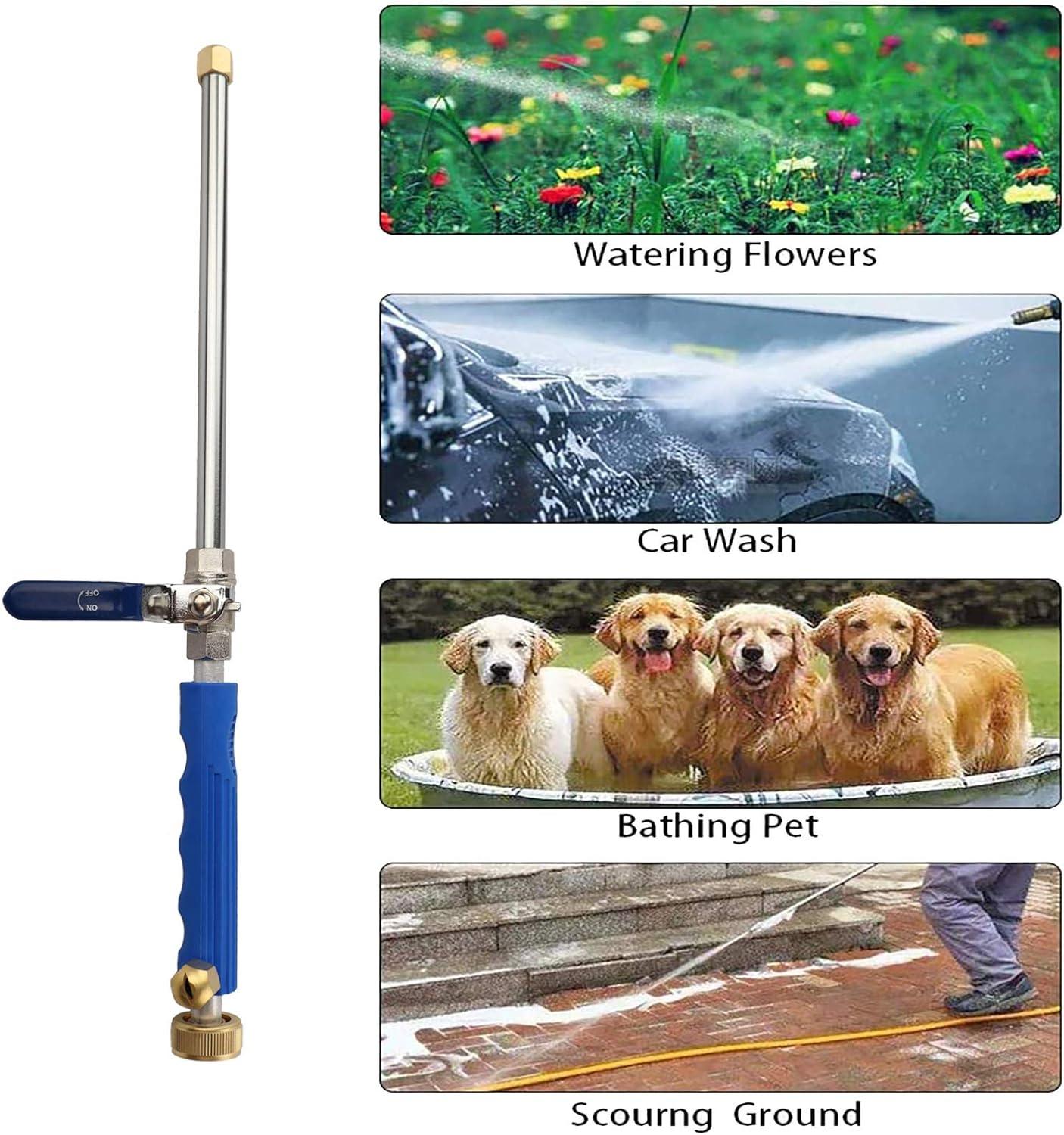 Blue High Pressure Hydro Jet Washer Wand with Brass Coupler