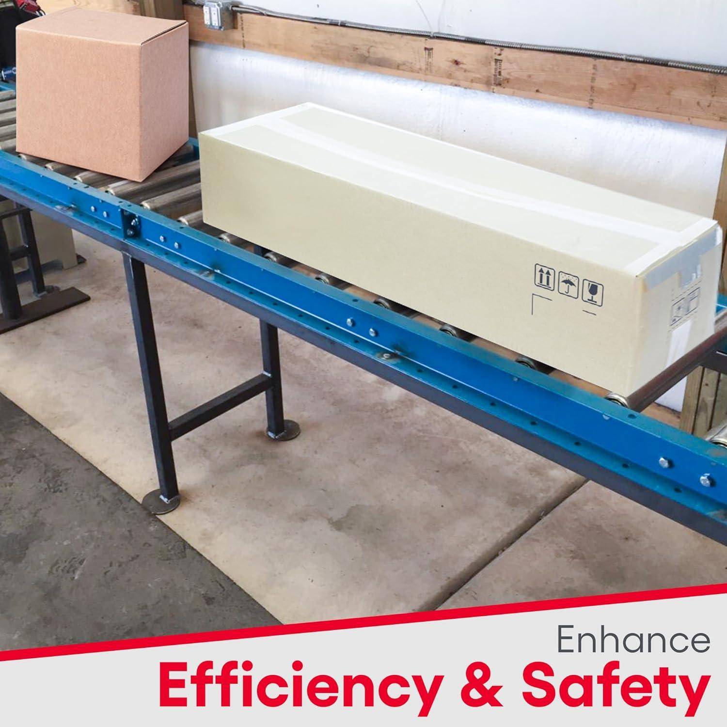 Light-Duty Gravity Conveyor with 1.5" Dia Galvanized Steel Rollers, 12" Wide, 5' Long Steel Frame on 6" Centers, Ideal for Distribution/Assembly Areas Such As Table, Ladder, Bed, Boat - Ultimation