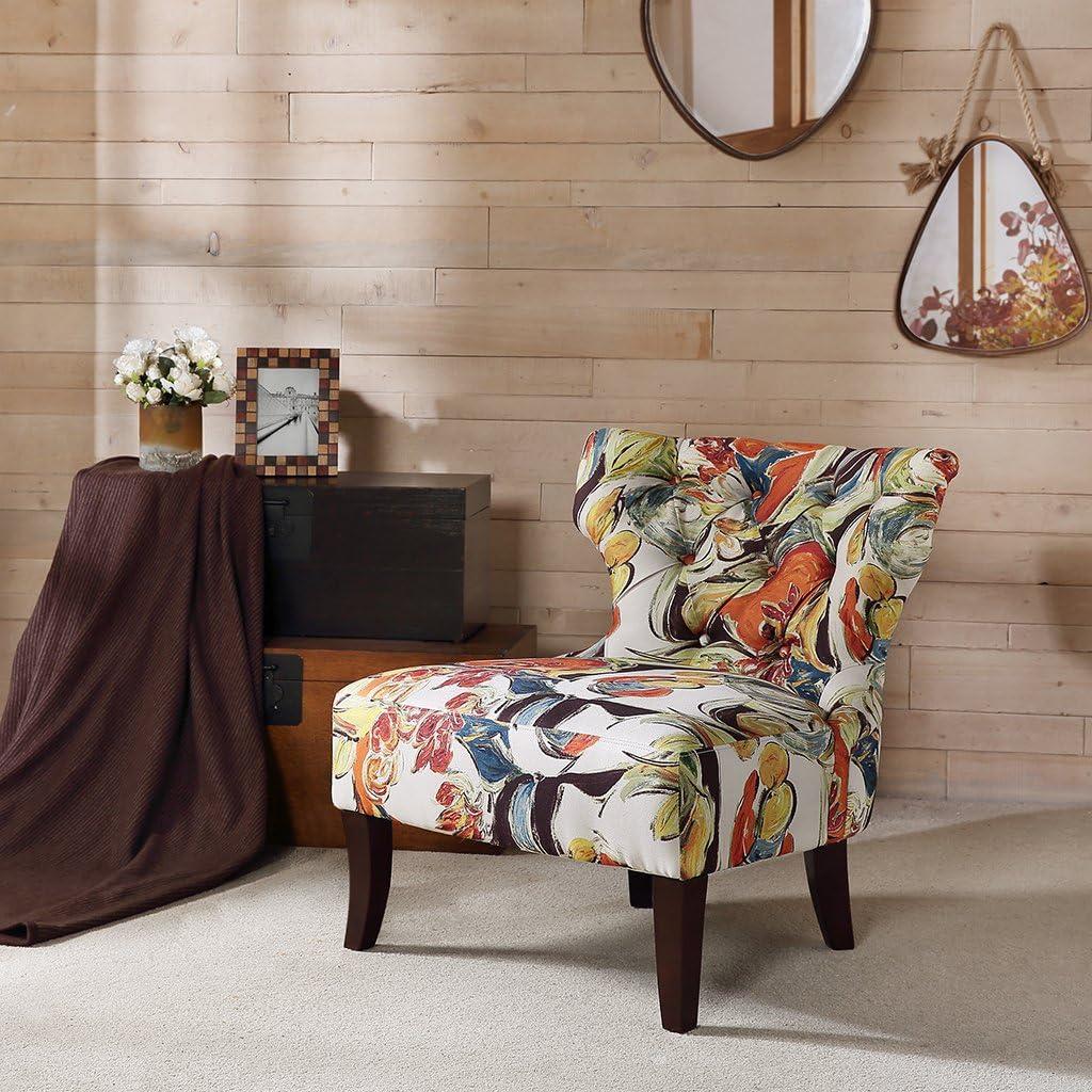 Laura Accent Chairs Cream - Madison Park: Modern Slipper Style, Acrylic Legs, Living Room Furniture