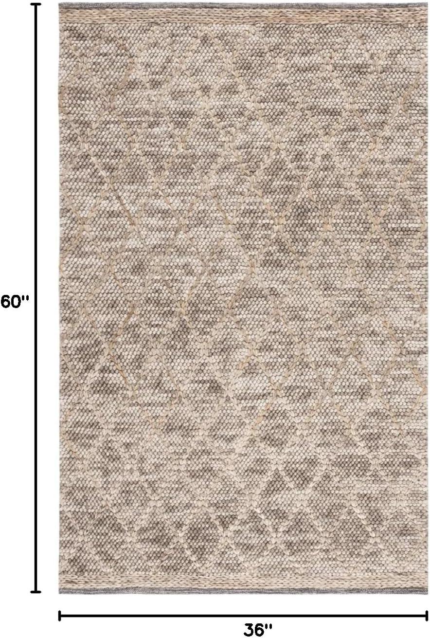 Natura NAT223 Hand Woven Indoor Accent Rug - Ivory/Natural - 3'x5' - Safavieh