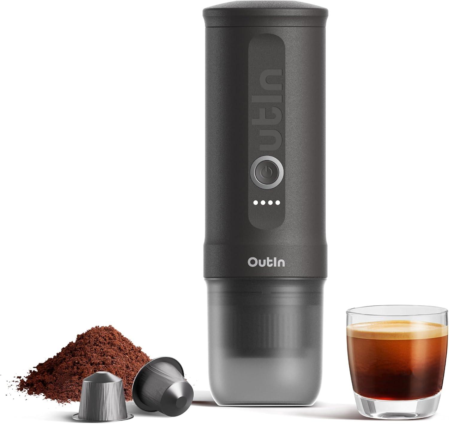 OutIn Nano Portable Electric Espresso Machine Space Gray