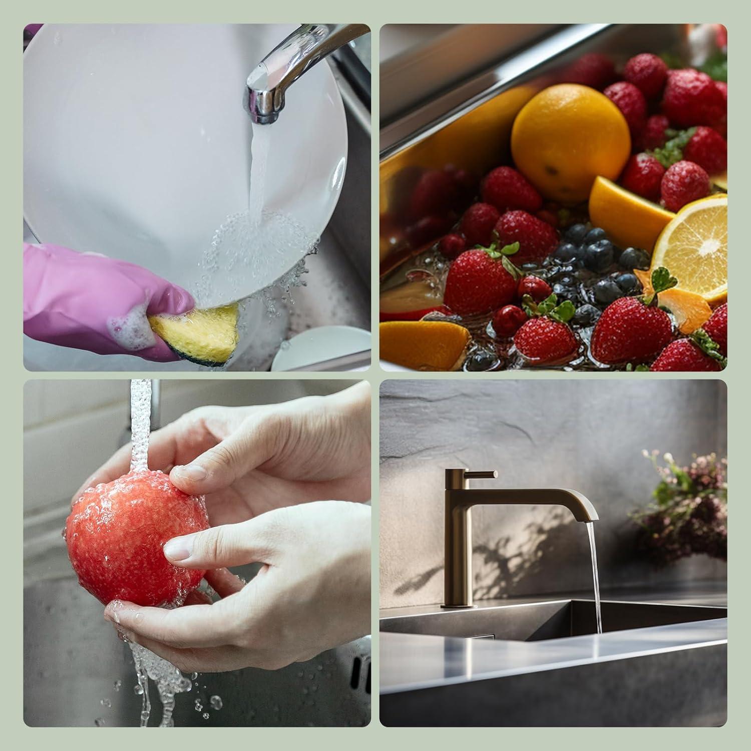 Hibbent 3-in-1 Kitchen Sink Drain Strainer  Stopper , Stainless Steel Pop-Up Design, Anti-Clogging Metal Basket with Handle, Compatible with US Standard 3-1/2" Drain