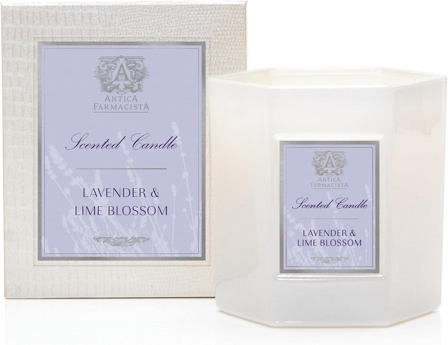 White Lavender & Lime Blossom Scented Soy Candle, 9 Ounce