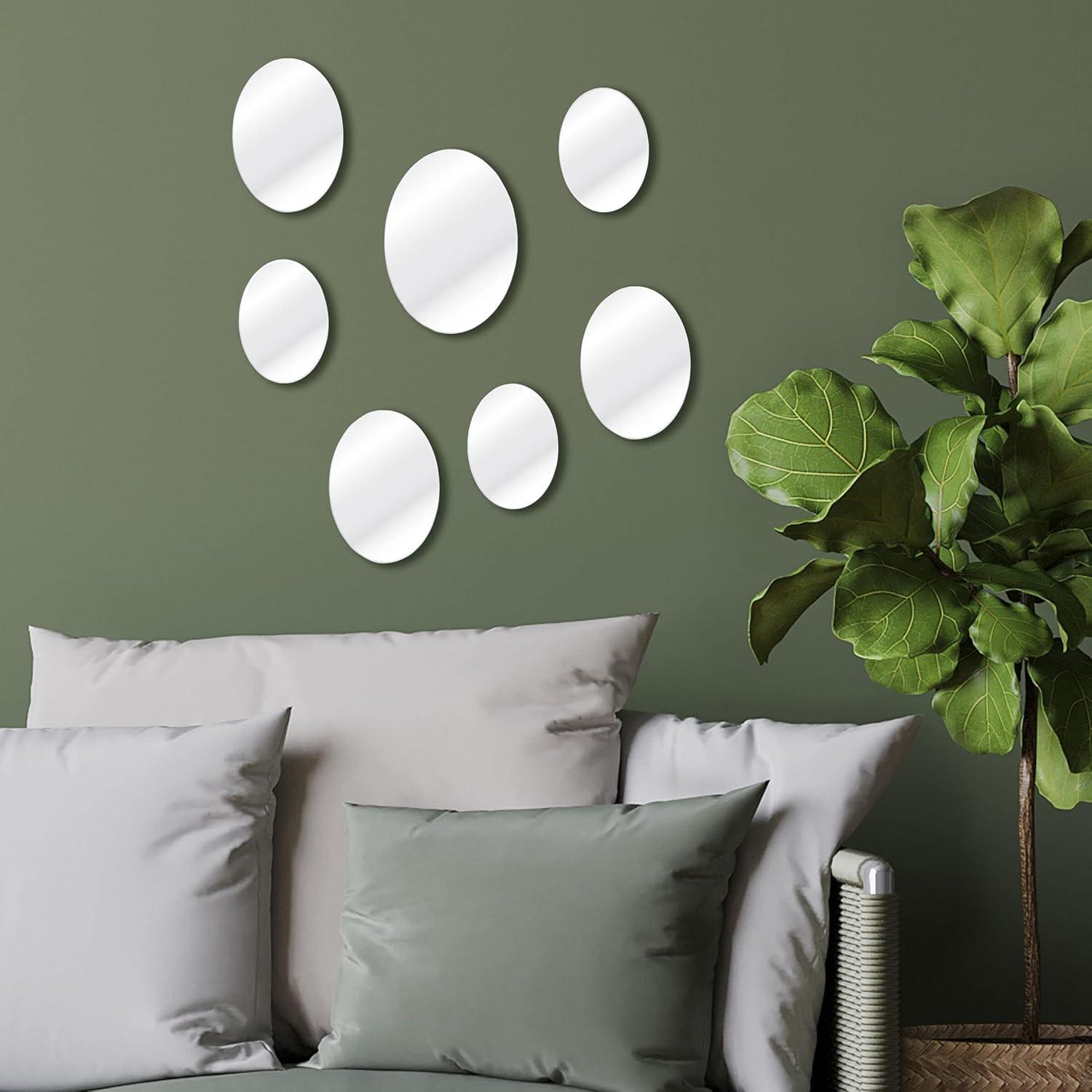 Elements Set of 7 Frameless Wall Mirrors