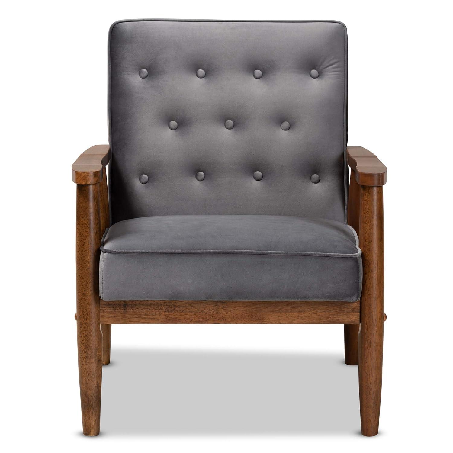 George Oliver Studio Sorrento Accent Chair, 1 Seater, Grey, Brown