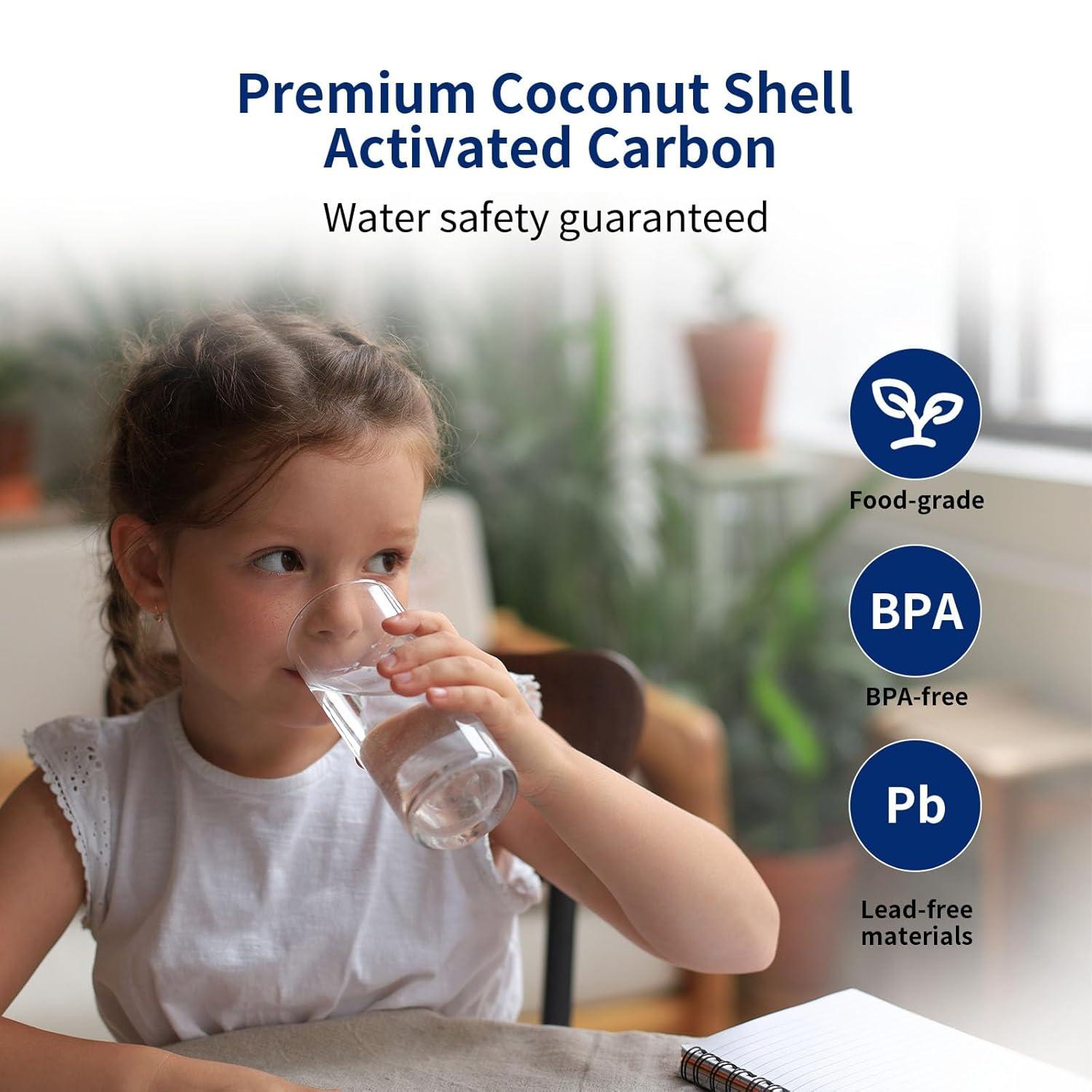 Brightify 6 Packs Water Faucet Replacements for Pur Filter RF-3375, RF-9999, Faucet Water Filter Replacements for FM-2500, FM-3700, FM-2000B, PFM150W, PFM350V, PFM400H, FM 3333B, Pur-0A1, Blue