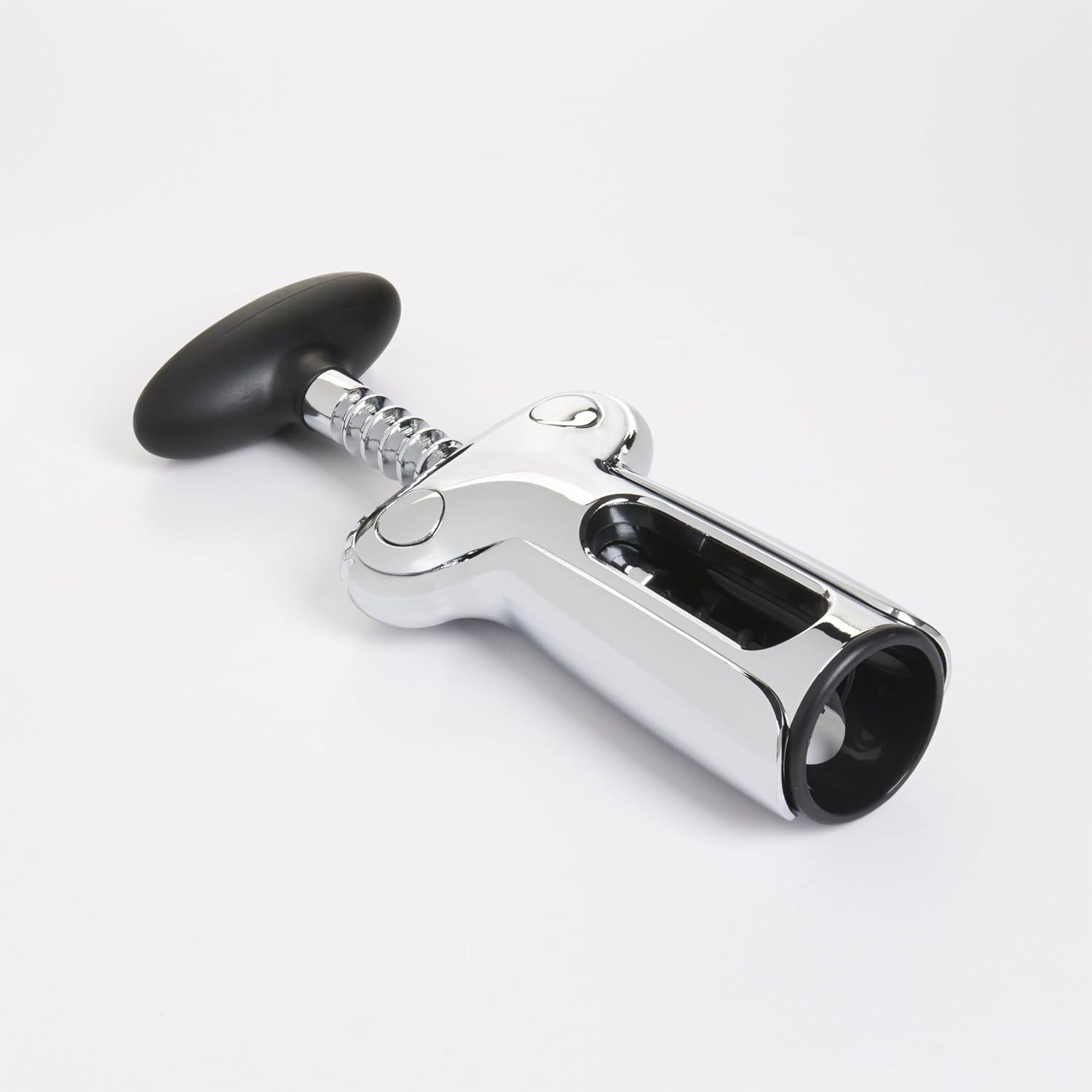 Stainless Steel Winged Corkscrew with Soft Knob Handle