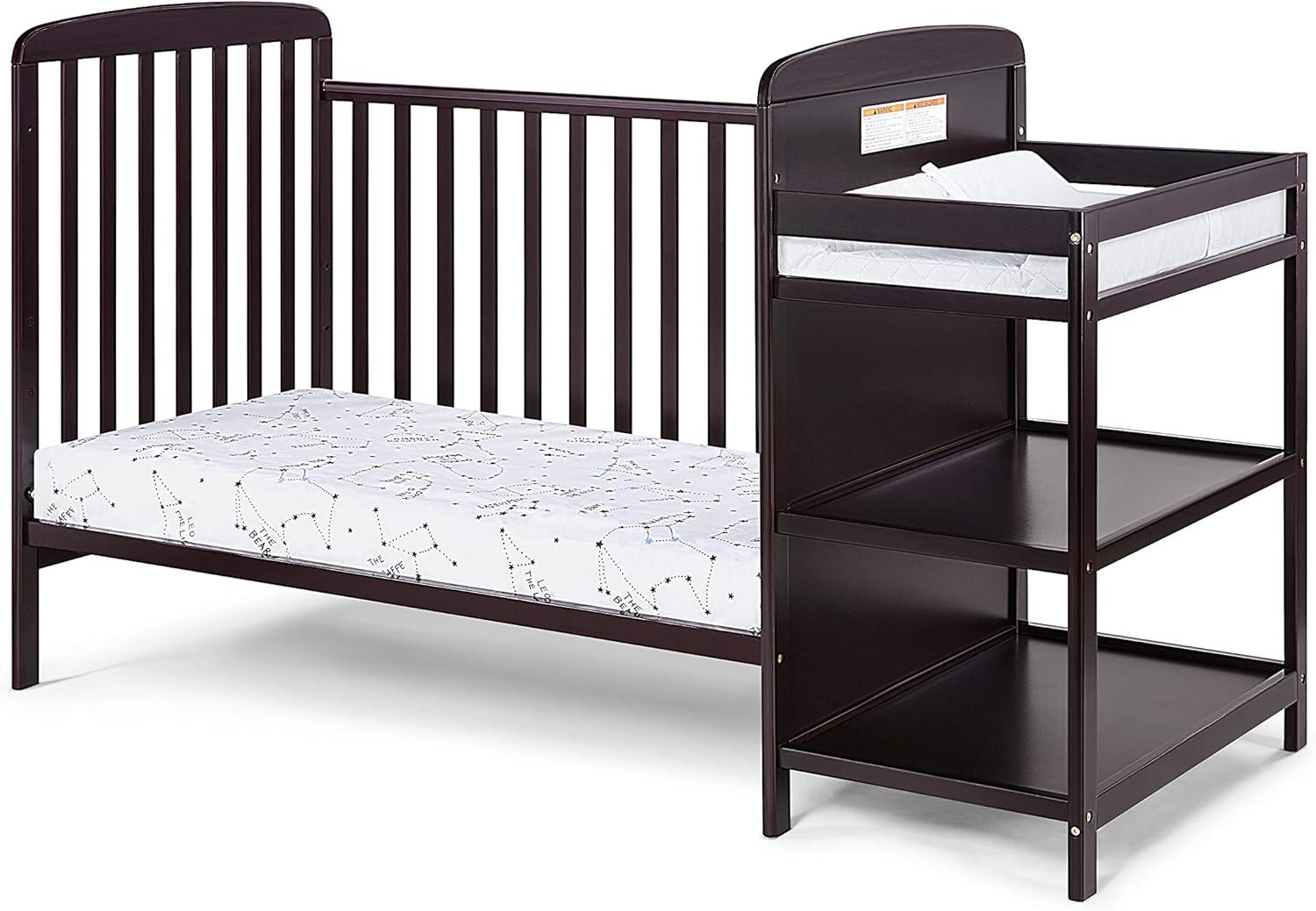 Suite Bebe Ramsey 3-in-1 Convertible Crib and Changer Combo - Espresso