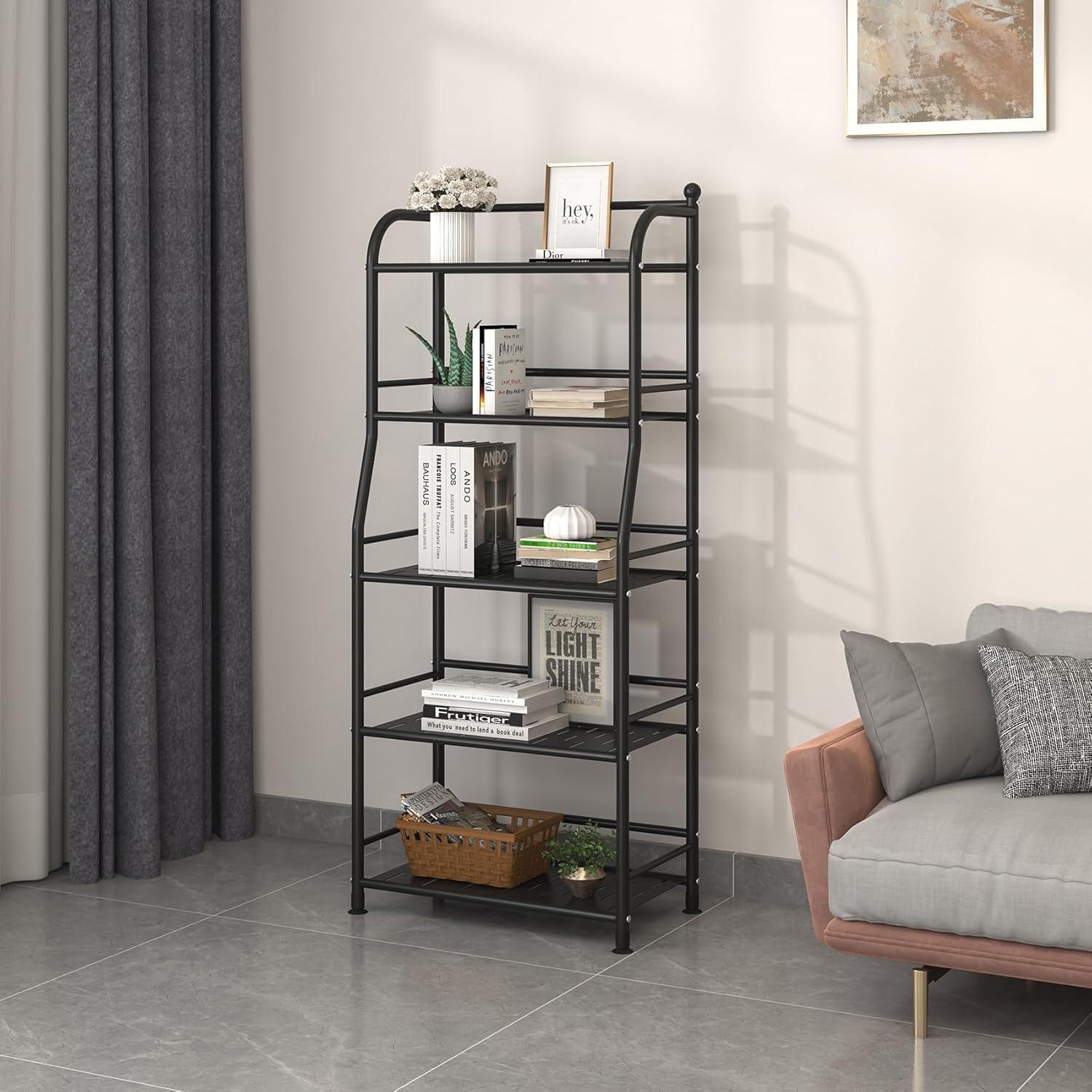 Rebrilliant Metal Shelf Storage Shelves, Living Room Shelves, Corner Kitchen Storage Shelves, Indoor Plant Shelves