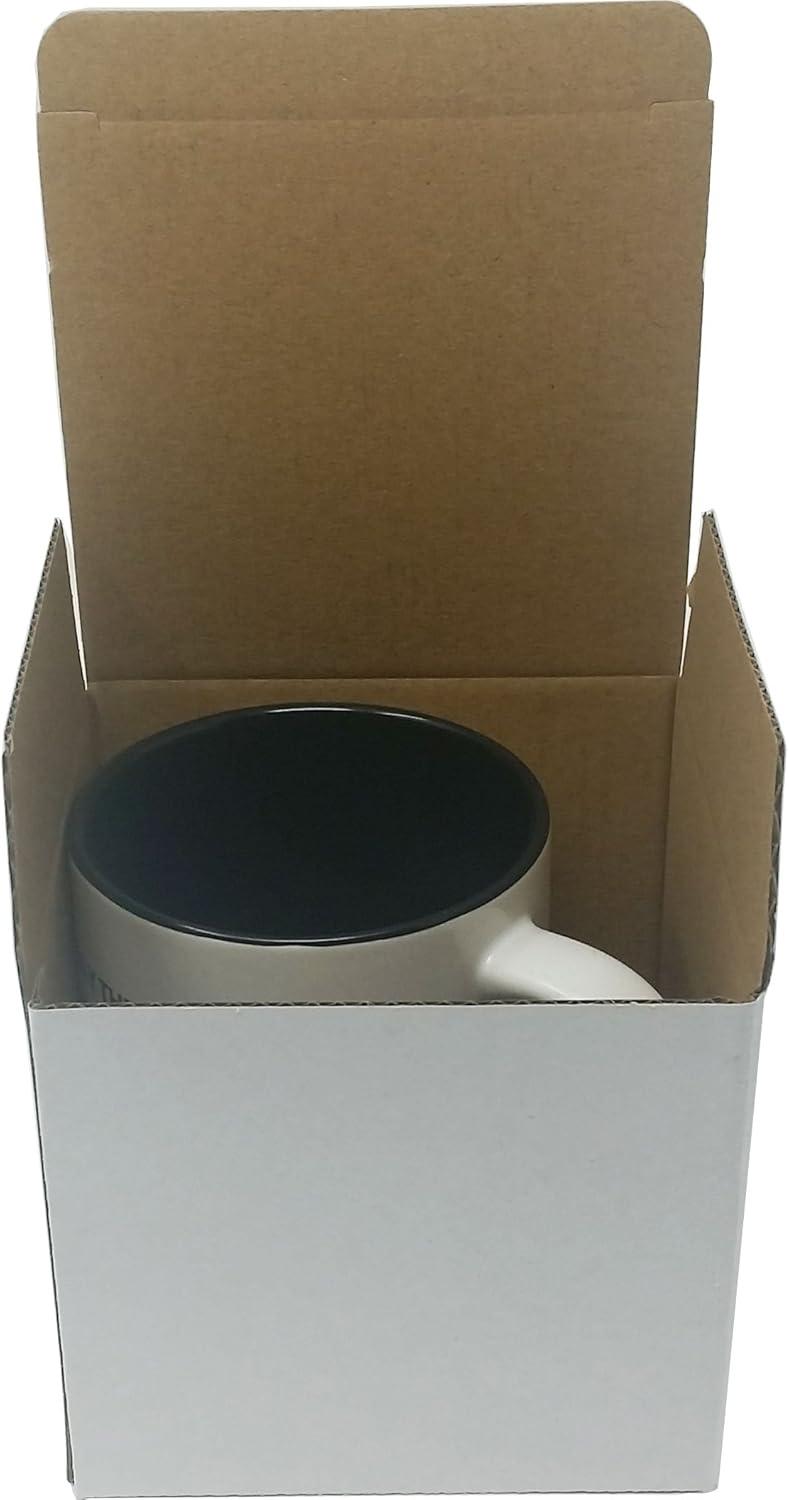 Only the Best Dads Get Promoted to Grandpa 11 oz White Ceramic Coffee Mug (Black) with Gift Box