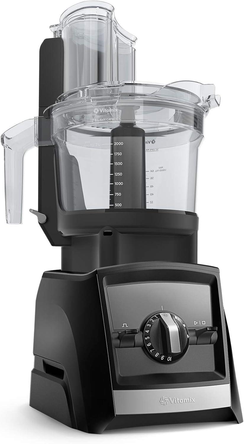 Vitamix Ascent Series 12-Cup Food Processor Attachment Black: BPA-Free, Dishwasher-Safe, Blender Accessory