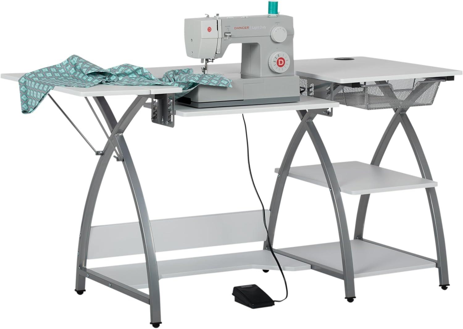 Comet Plus Hobby/Office/Sewing Desk: Multipurpose Crafting, Folding Design - Sew Ready